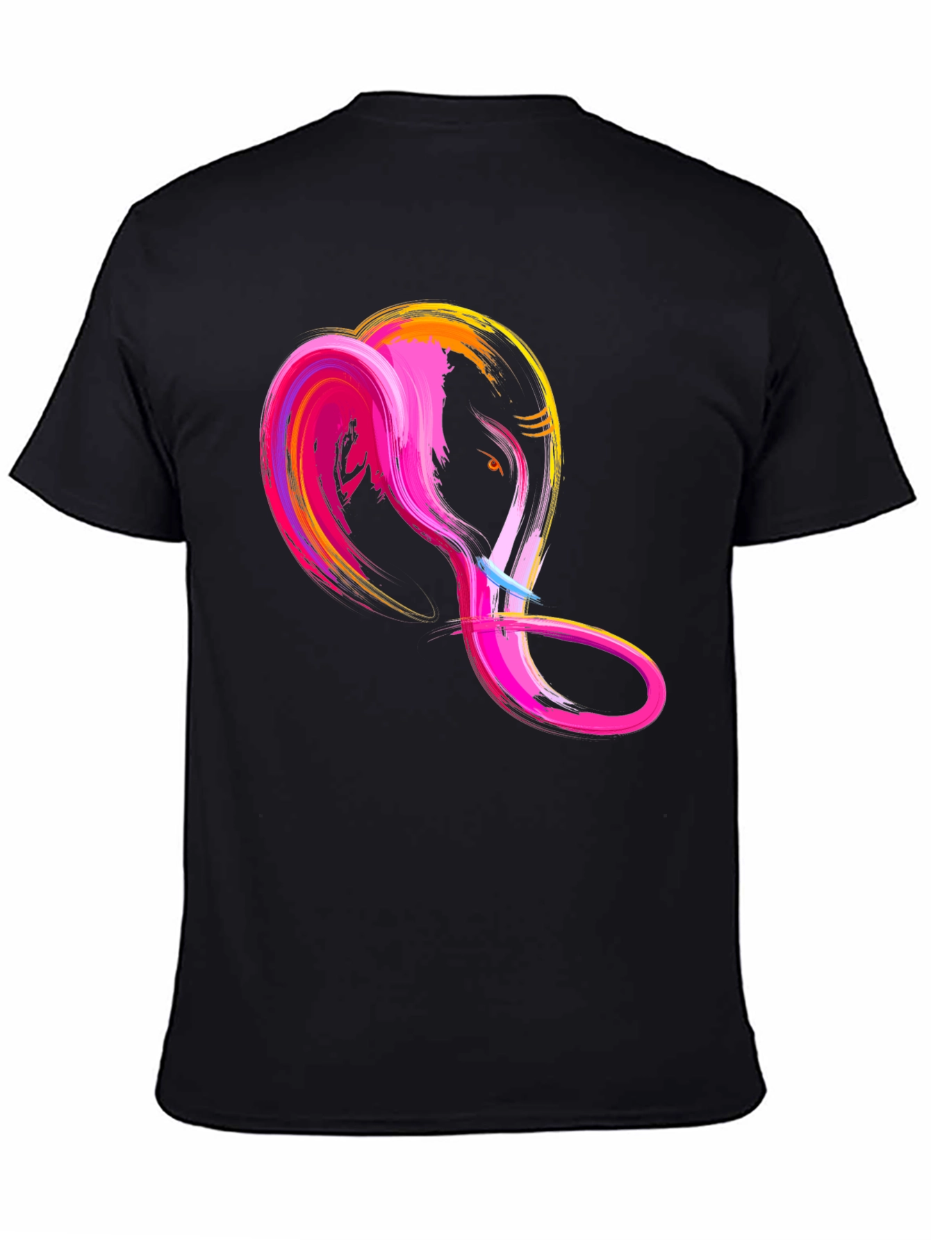 Abstract Ganesha Graphic Tee - Mens Black T-Shirt