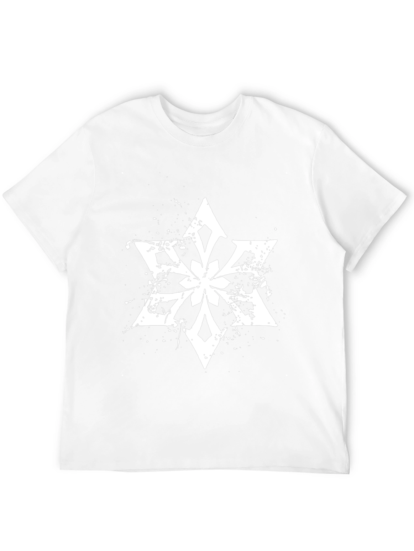 Abstract Star Graphic Tee - Black