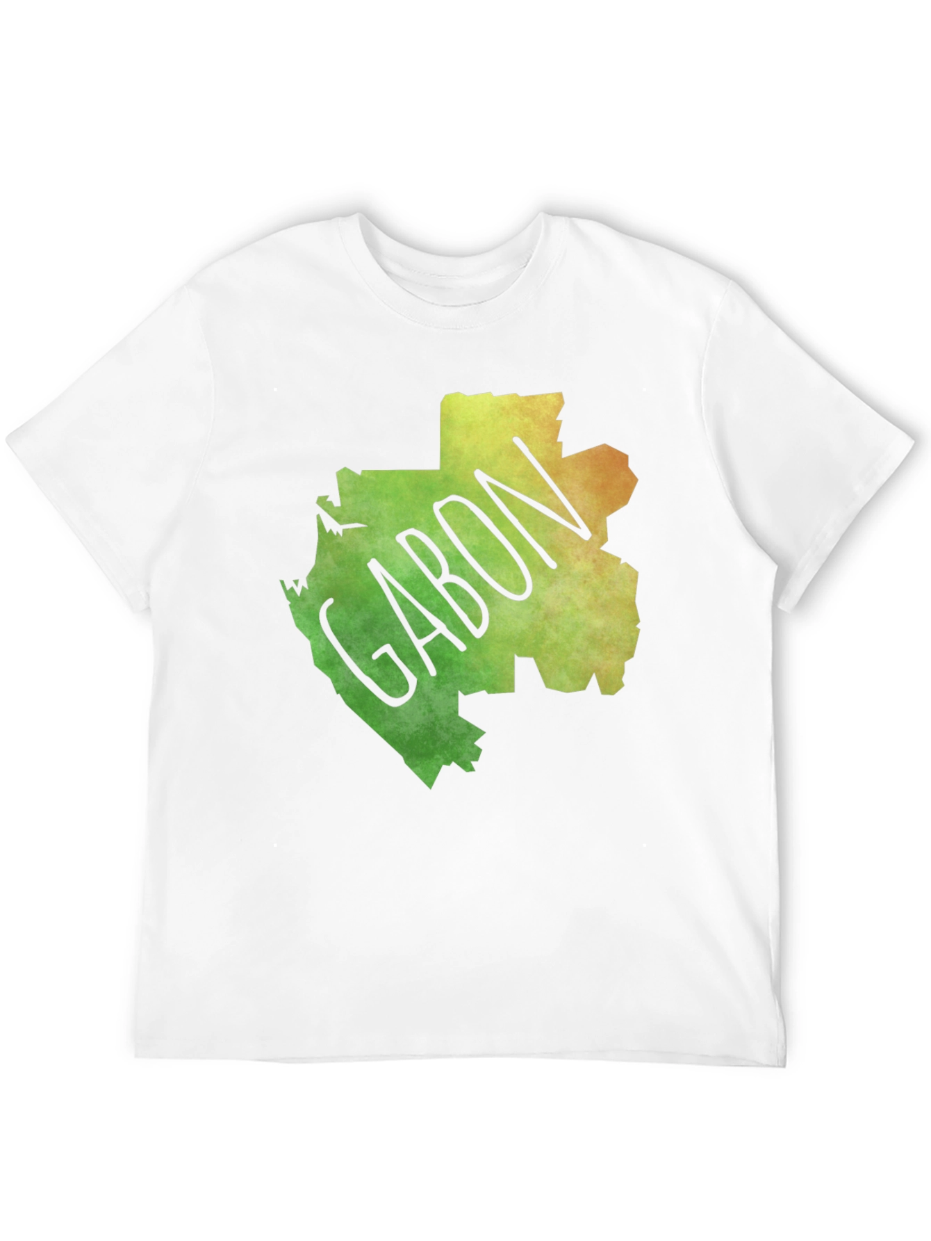 Gabon Map T-Shirt - Black Cotton Tee