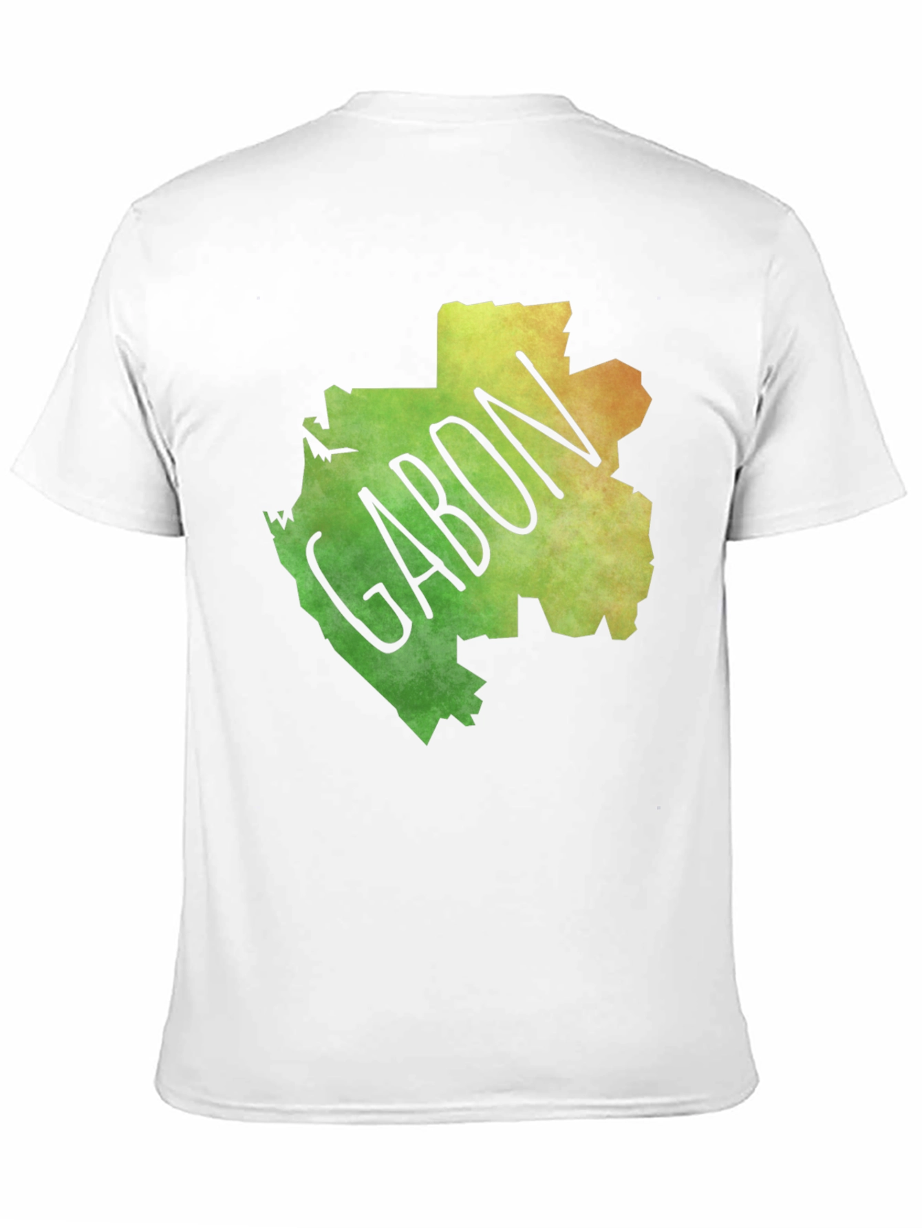 Gabon Map T-Shirt - Black Cotton Tee