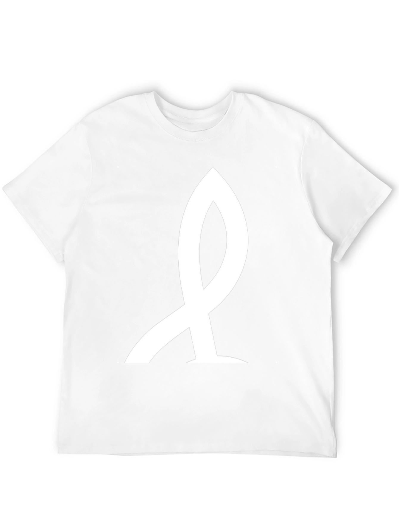 Minimalist Black T-Shirt with Abstract White Graphic