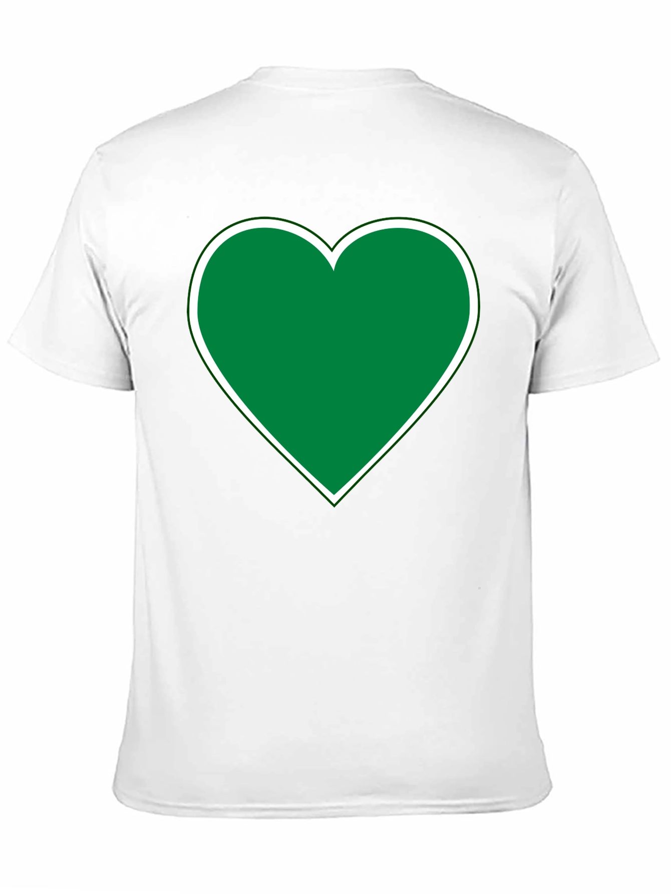 Green Heart Graphic Black T-Shirt