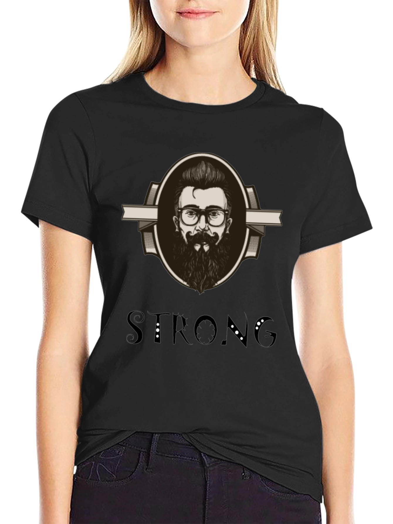 Mens Graphic Tee - Strong Beard Design