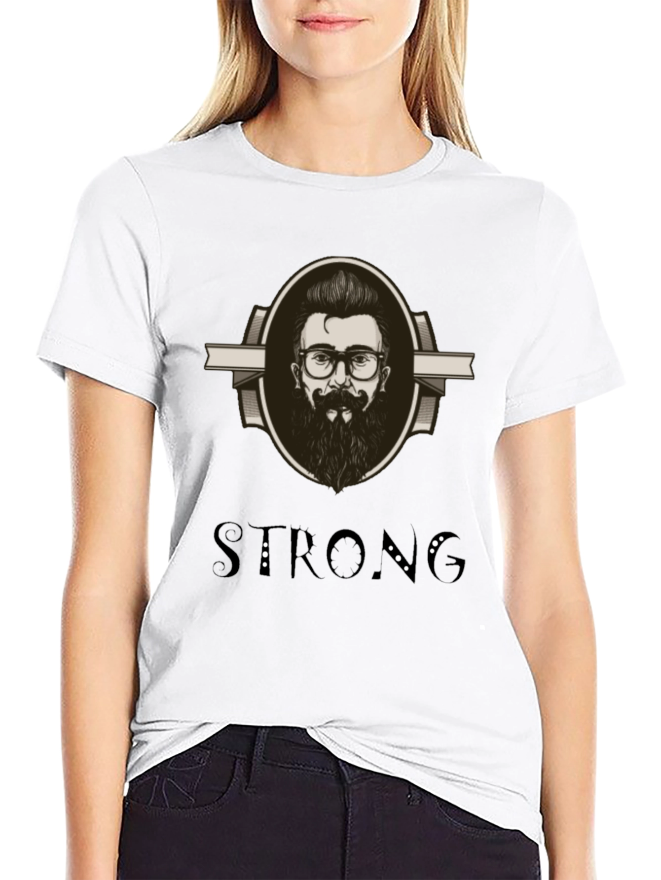 Mens Graphic Tee - Strong Beard Design