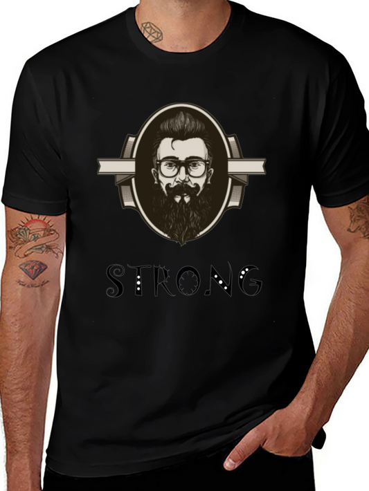 Mens Graphic Tee - Strong Beard Design