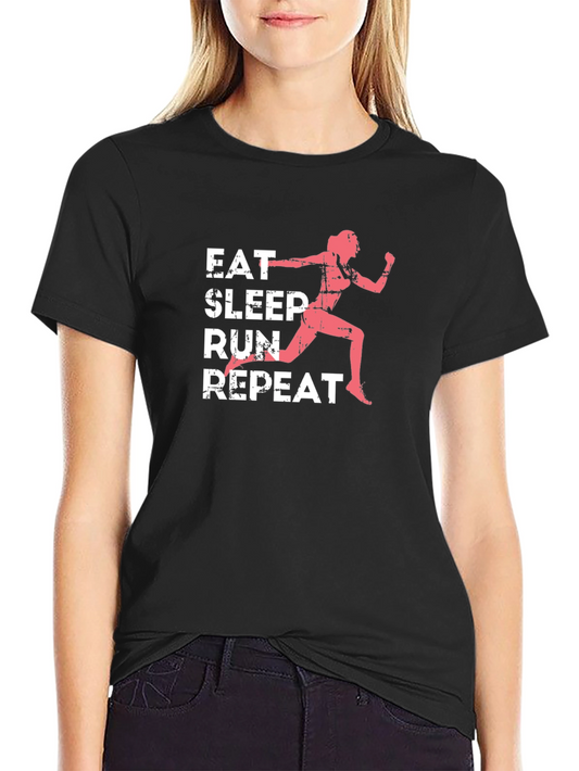 Eat Sleep Run Repeat Graphic T-Shirt