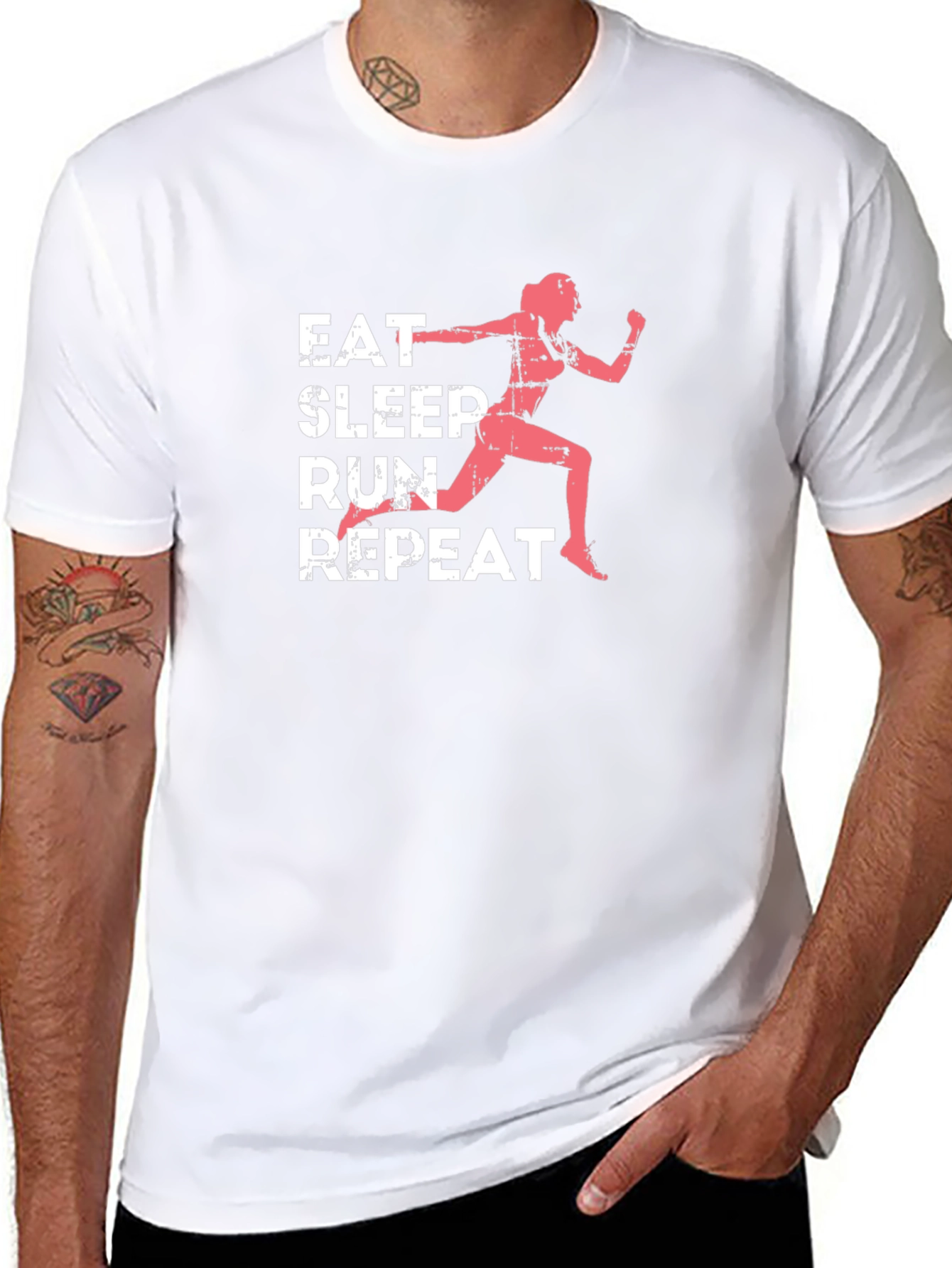 Eat Sleep Run Repeat Graphic T-Shirt