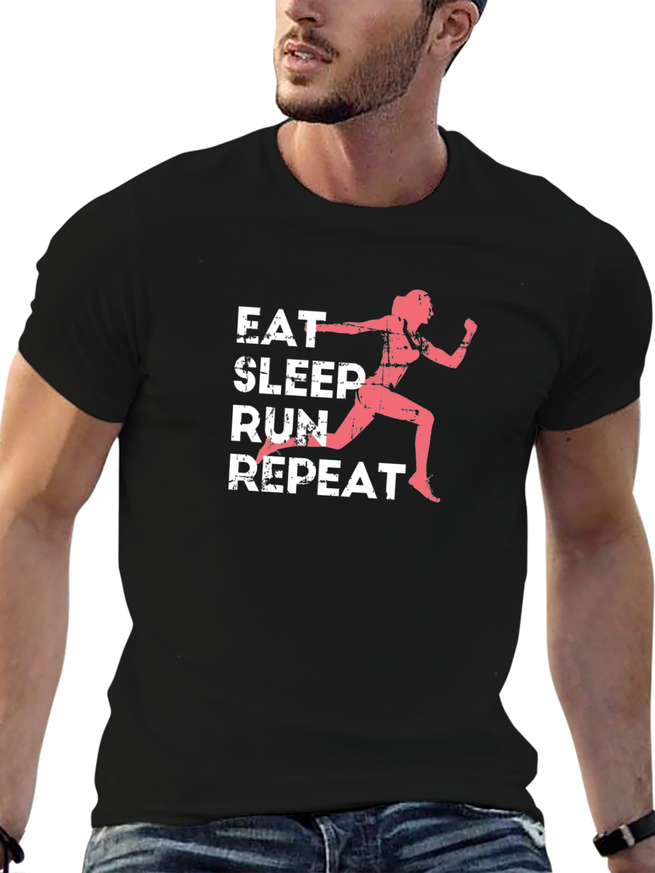 Eat Sleep Run Repeat Graphic T-Shirt