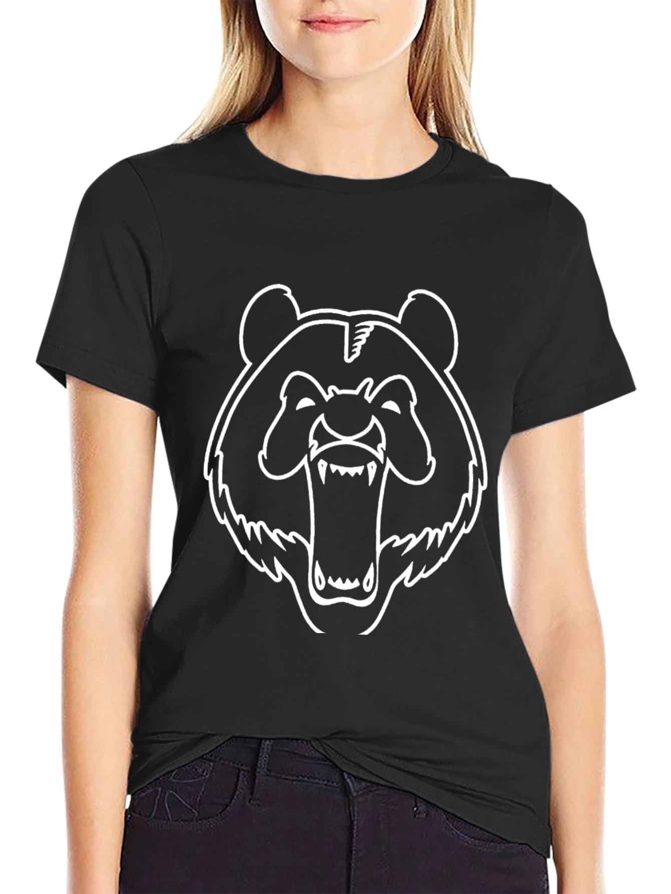 Black Bear Graphic Tee - Bold & Edgy Design