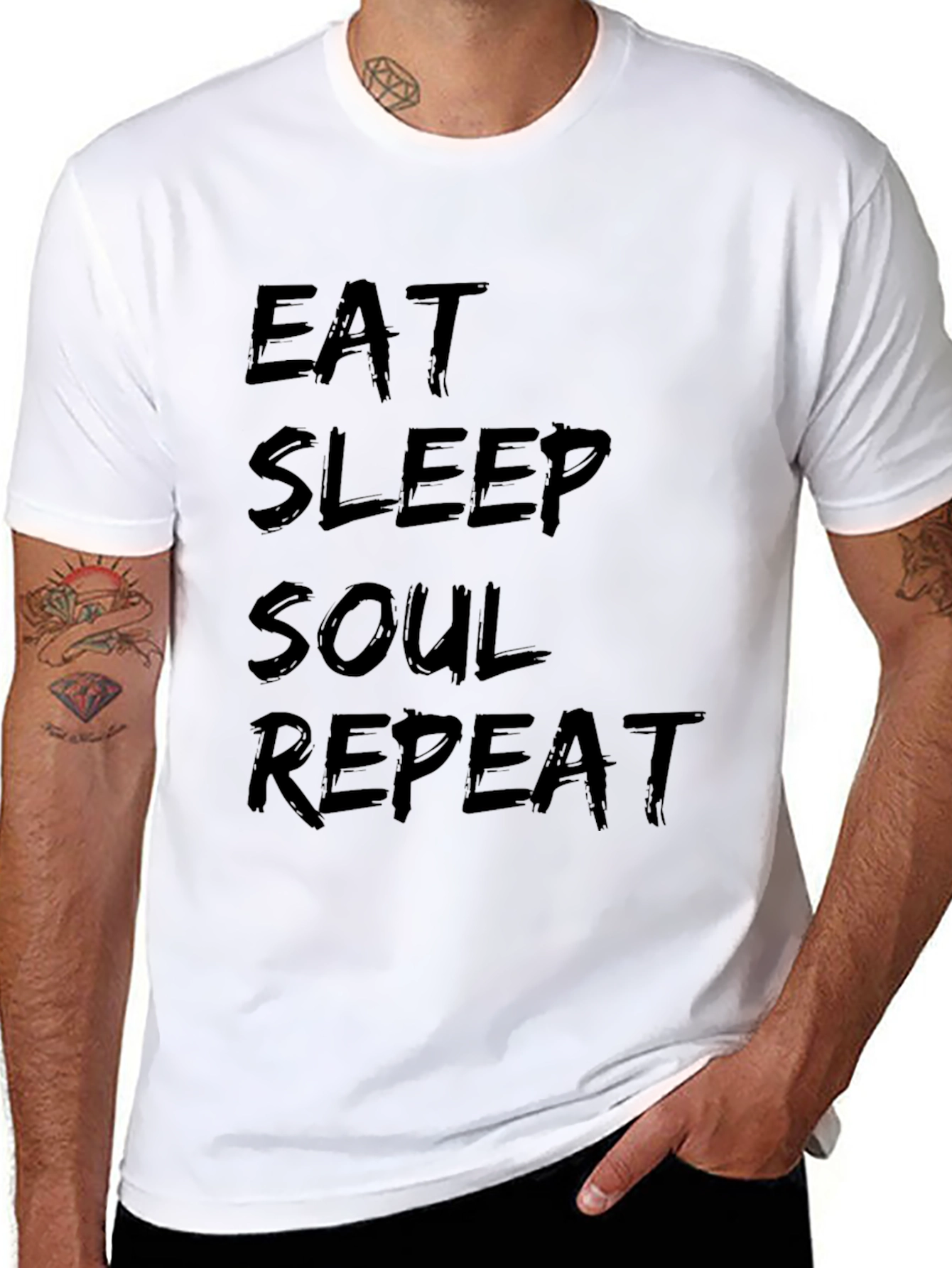 Eat Sleep Soul Repeat Black T-Shirt