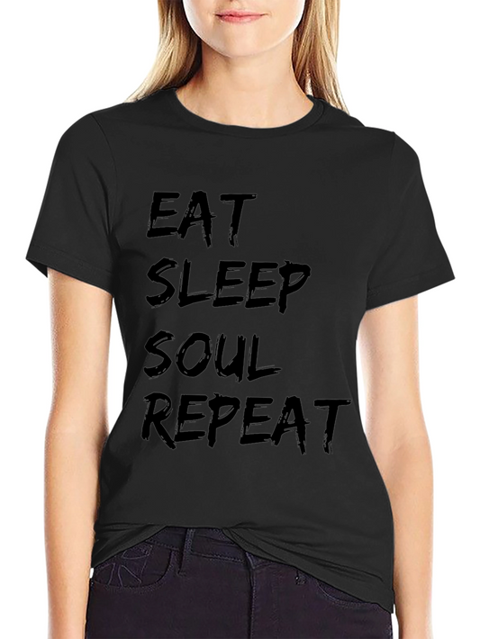 Eat Sleep Soul Repeat Black T-Shirt
