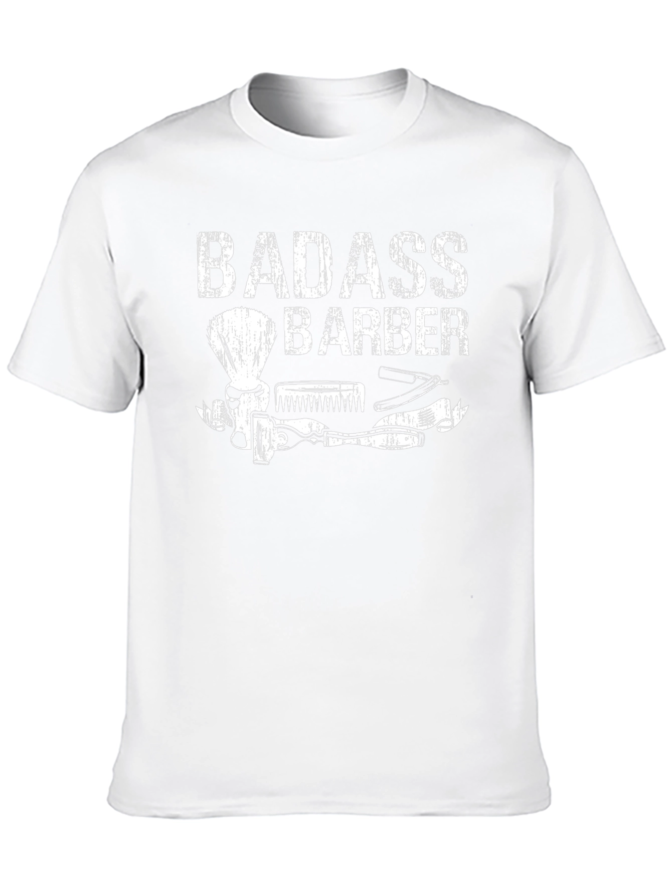 Badass Barber Black T-Shirt Cool Hairdresser Gift