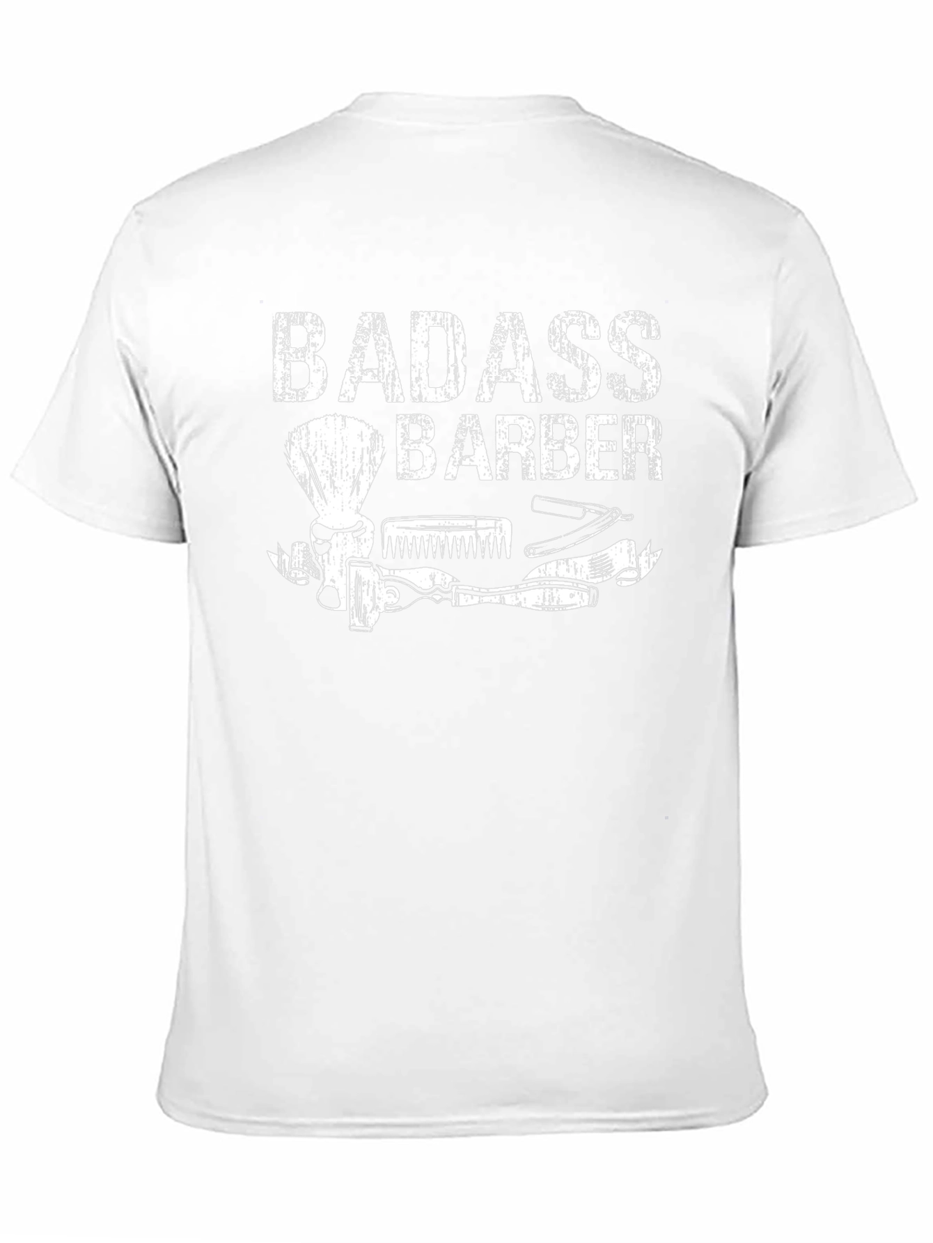 Badass Barber Black T-Shirt Cool Hairdresser Gift