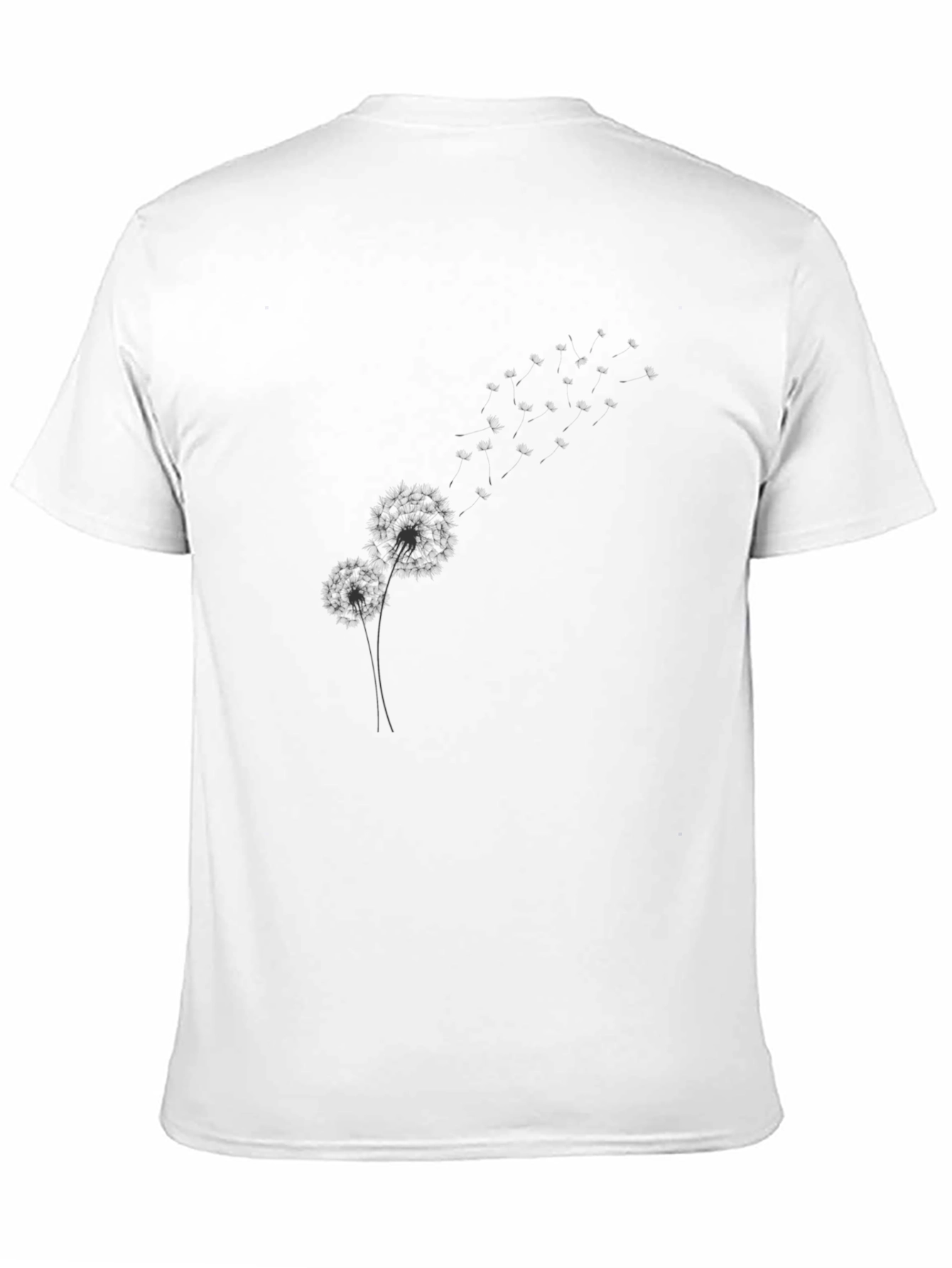 Dandelion Graphic Print Black T-Shirt