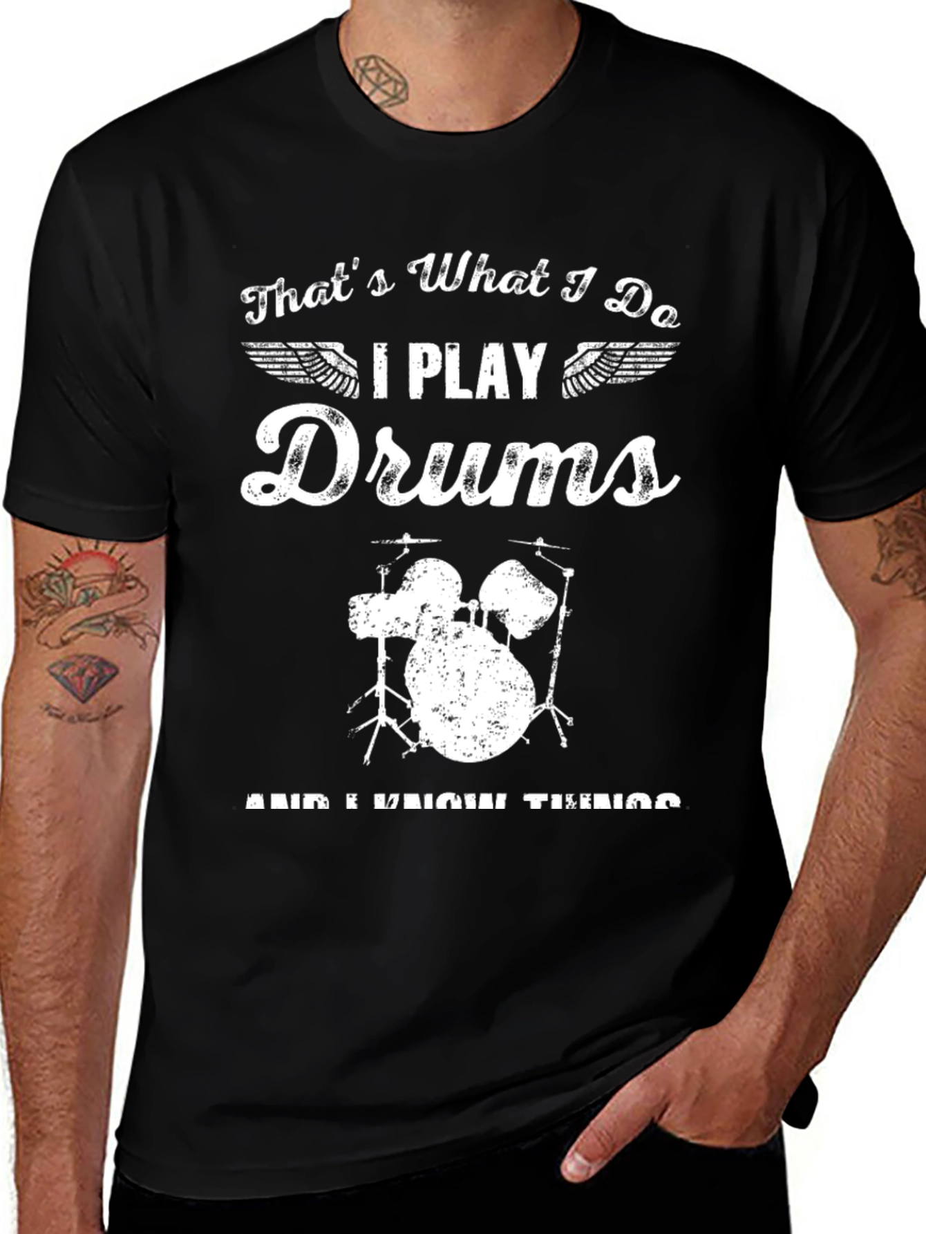 I Play Drums T-Shirt - Musician Graphic Tee