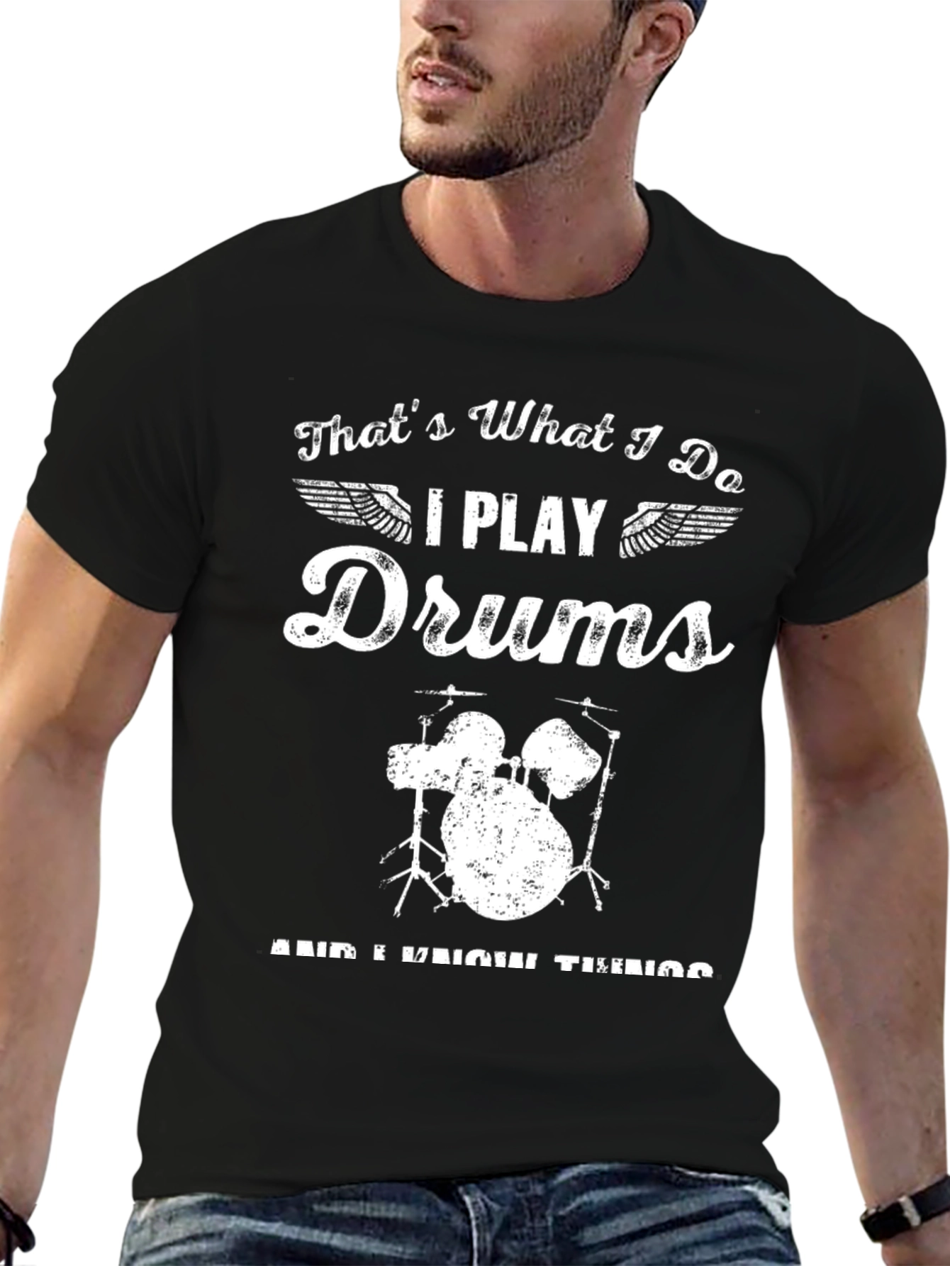 I Play Drums T-Shirt - Musician Graphic Tee