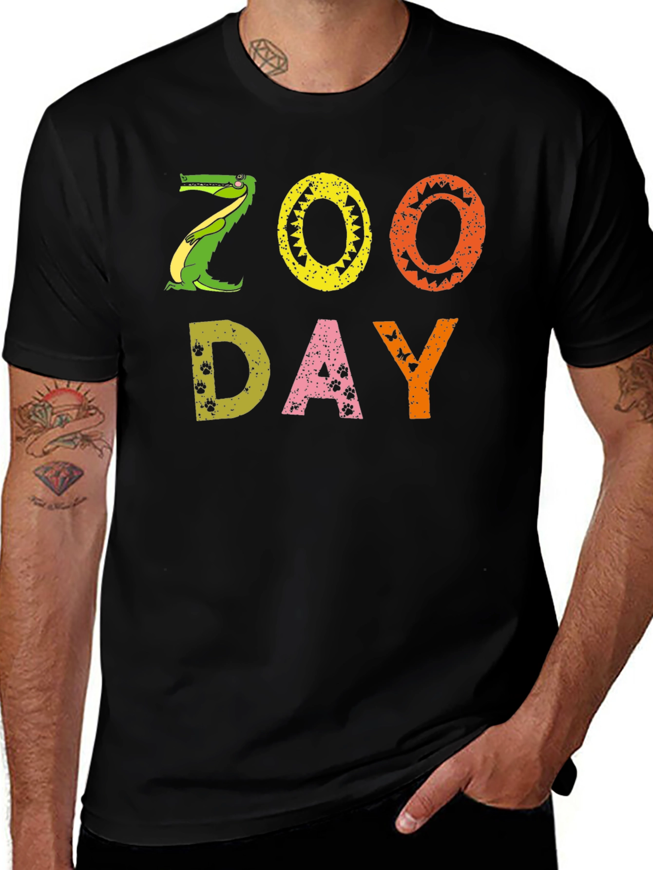 Zoo Day Graphic T-Shirt - Fun Animal Design