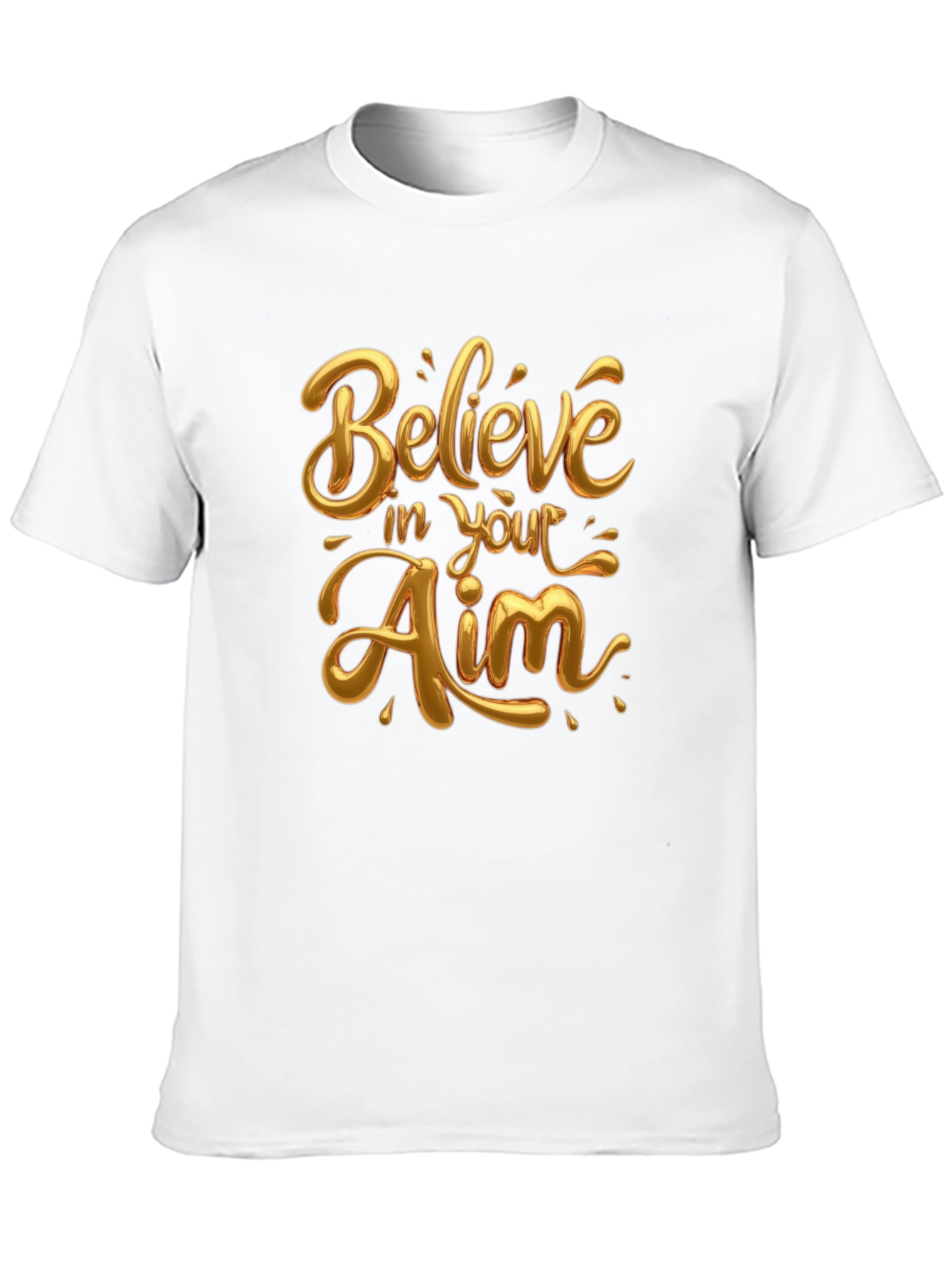 Believe in Your Aim Black Graphic Tee