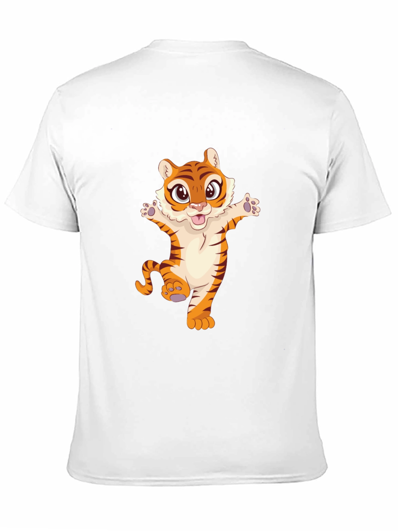 Cute Tiger Graphic Tee - Black Unisex T-Shirt