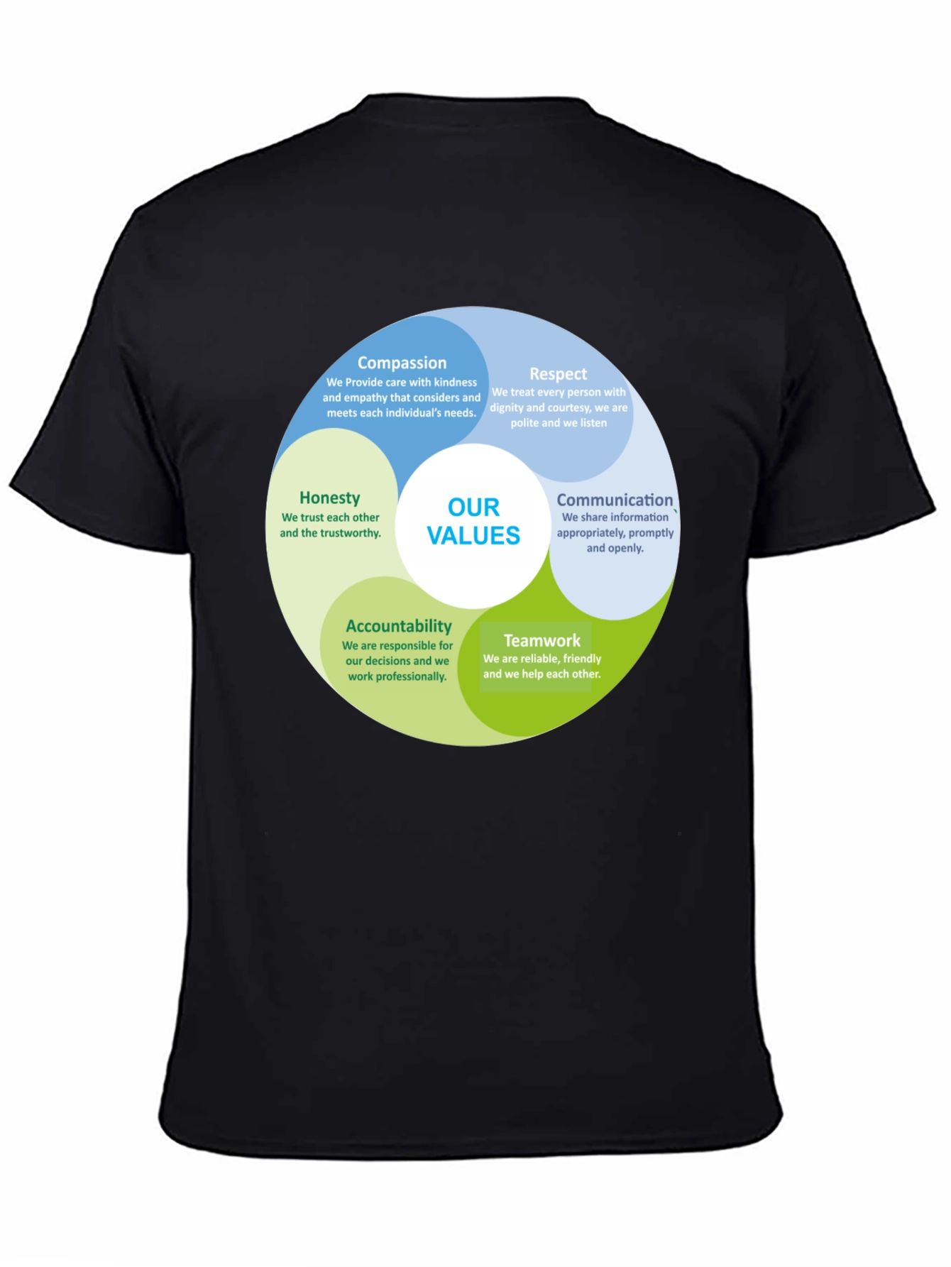 Values Black Crew Neck T-Shirt