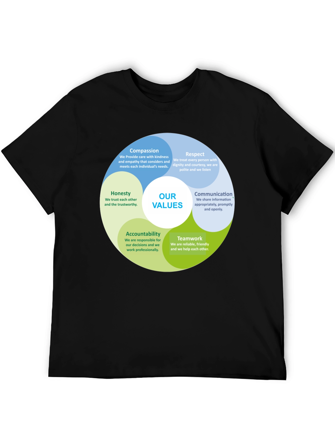Values Black Crew Neck T-Shirt