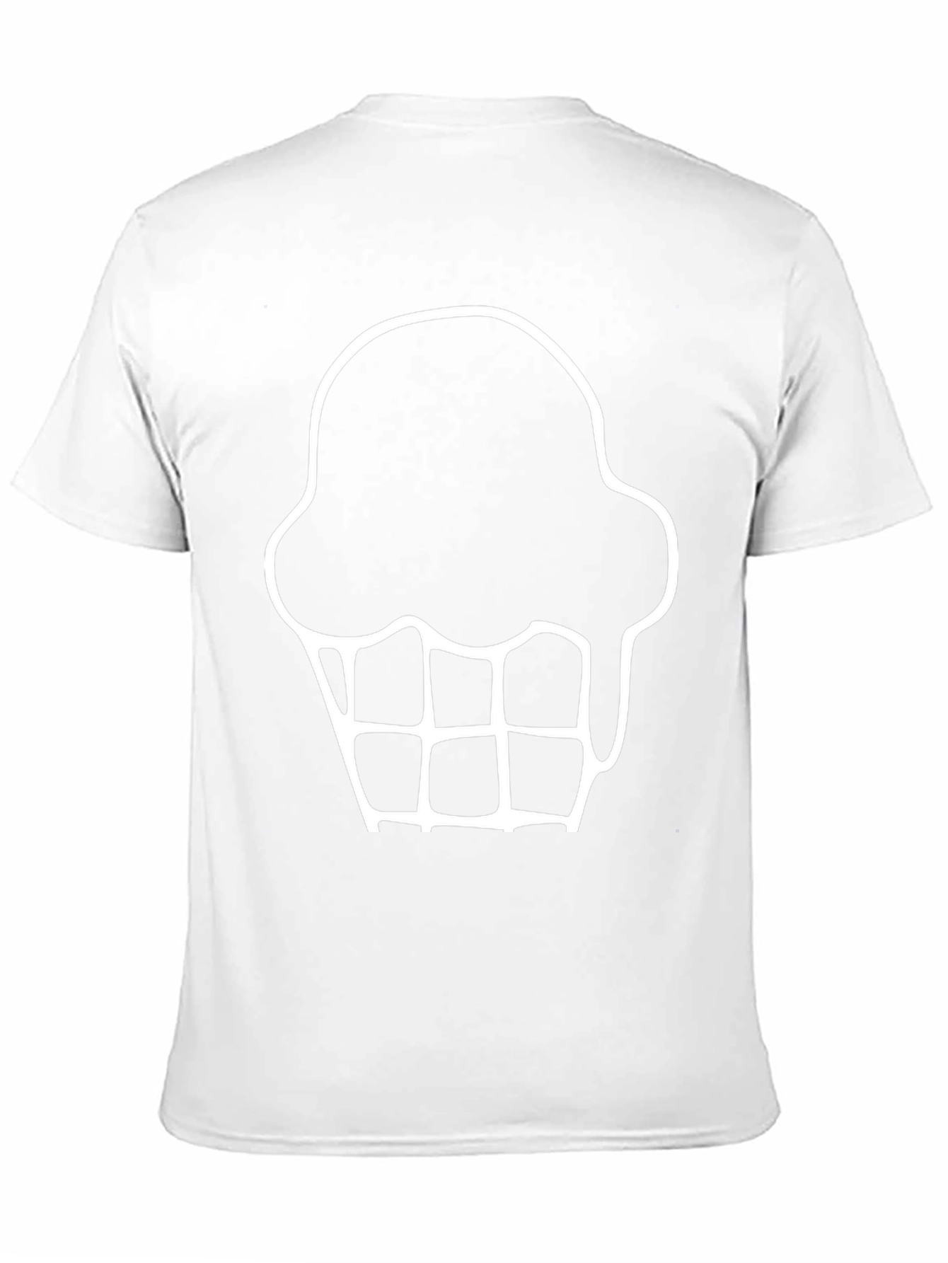 Ice Cream Cone Graphic Tee - Black Cotton T-Shirt