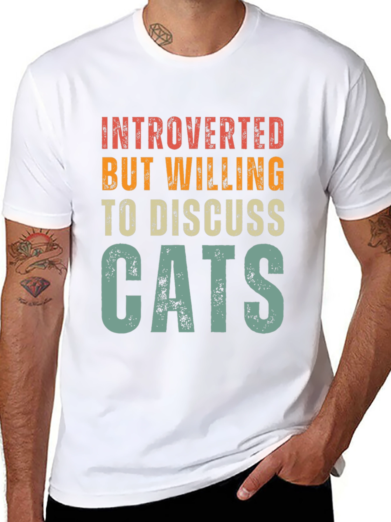 Introverted Cat Lover Graphic Tee