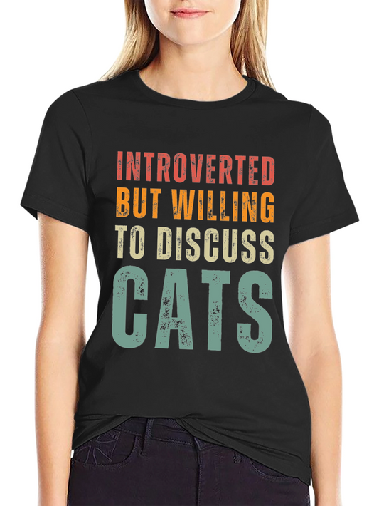 Introverted Cat Lover Graphic Tee