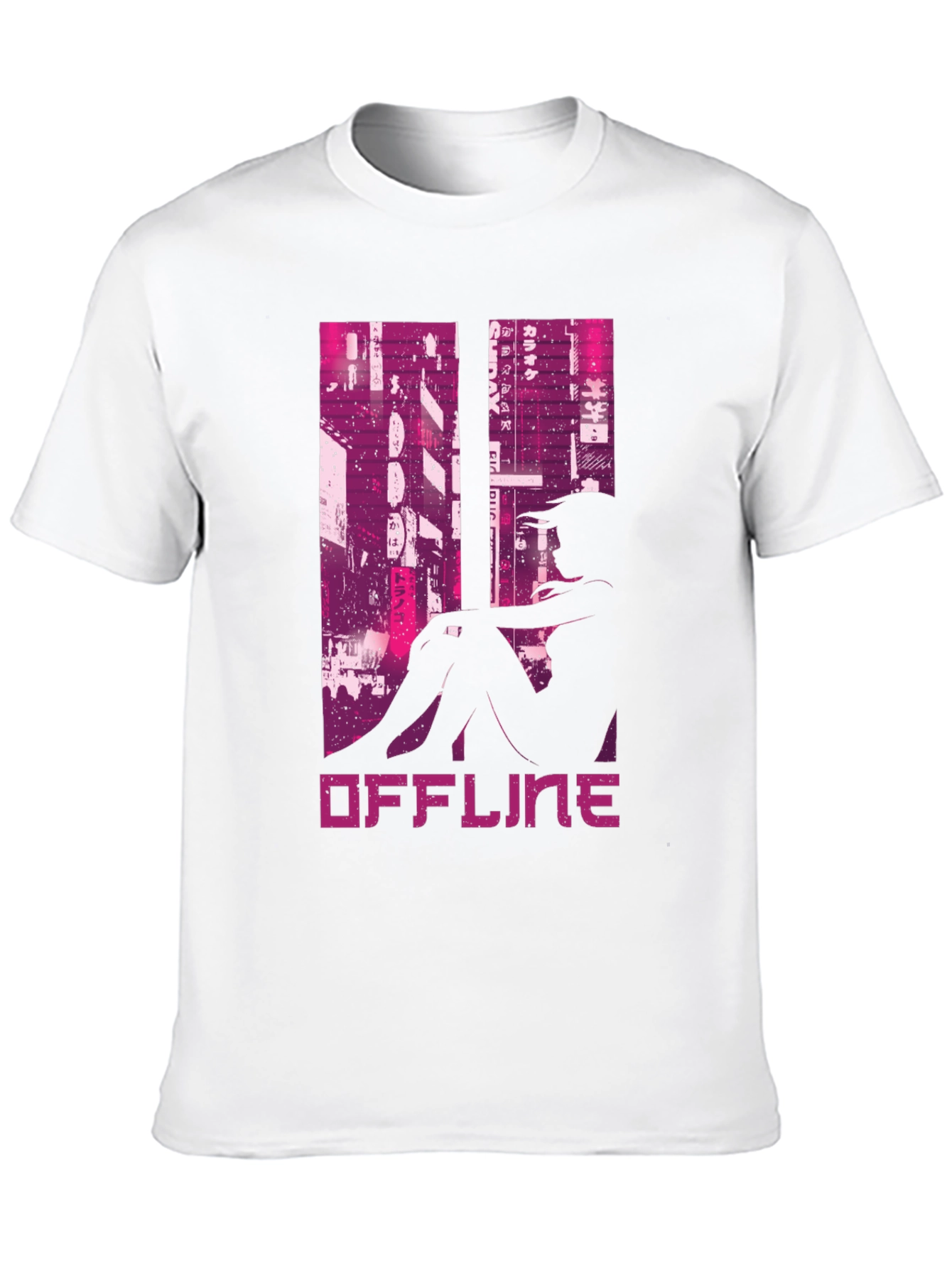 Offline Cyberpunk Style Graphic Tee