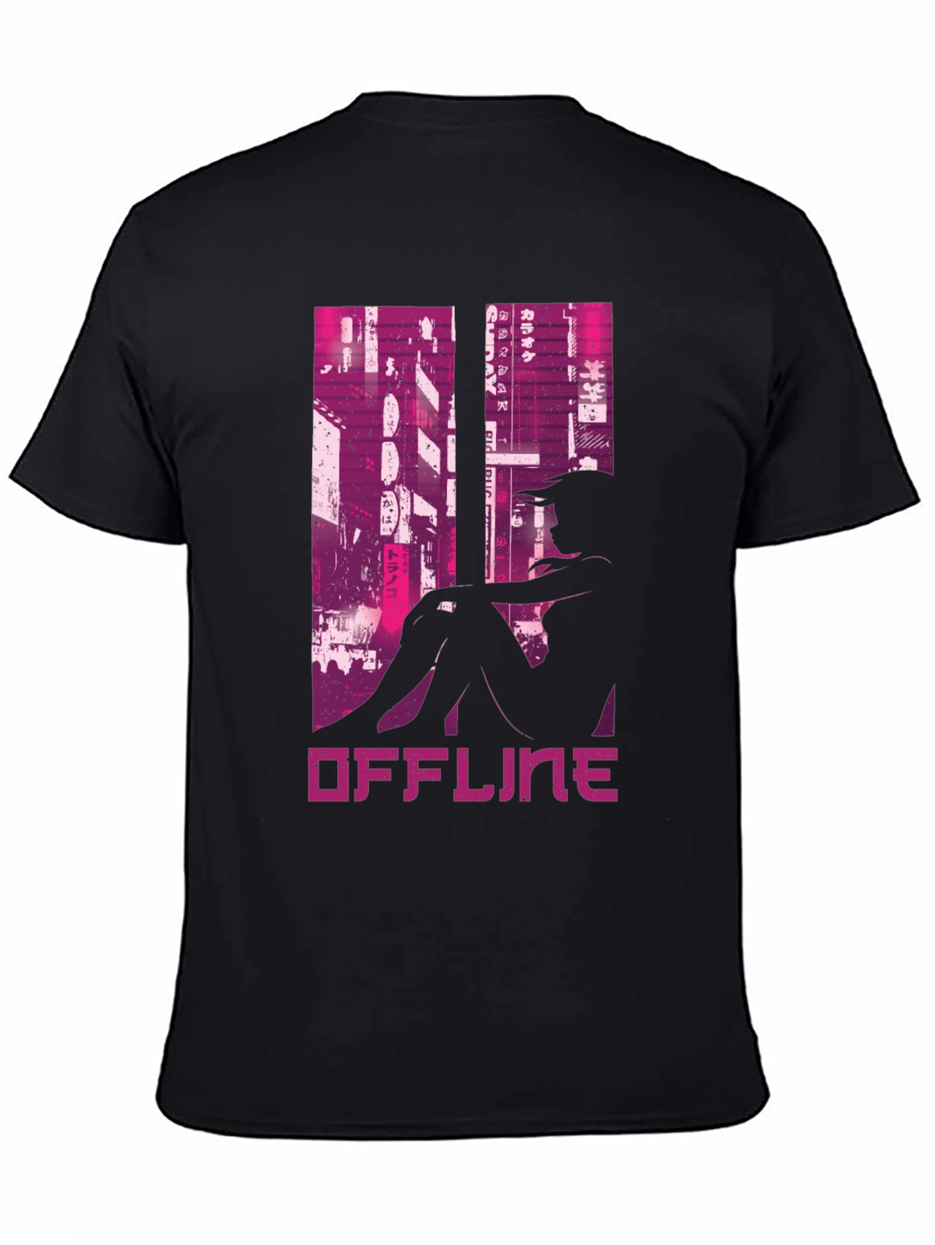 Offline Cyberpunk Style Graphic Tee