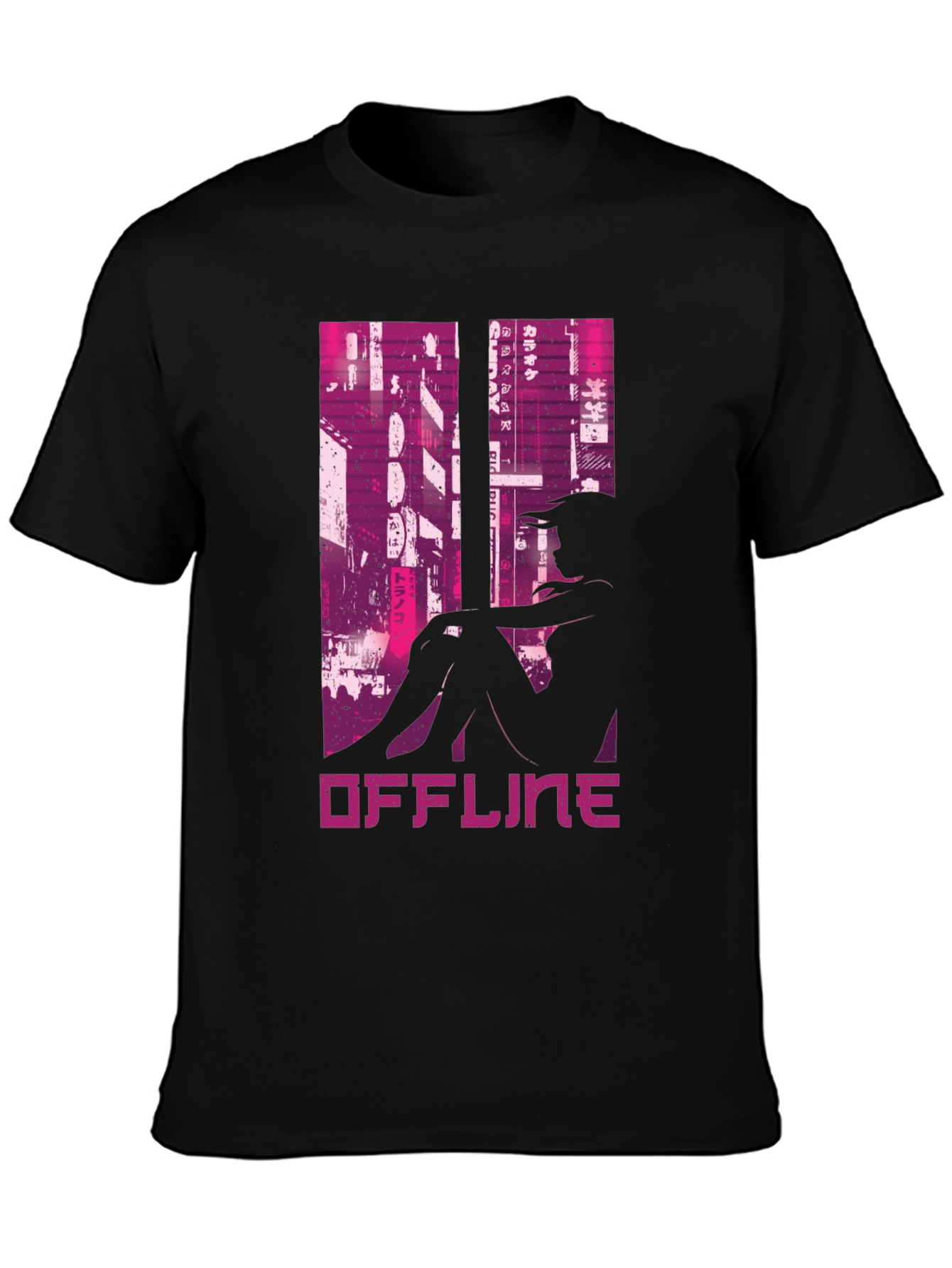 Offline Cyberpunk Style Graphic Tee