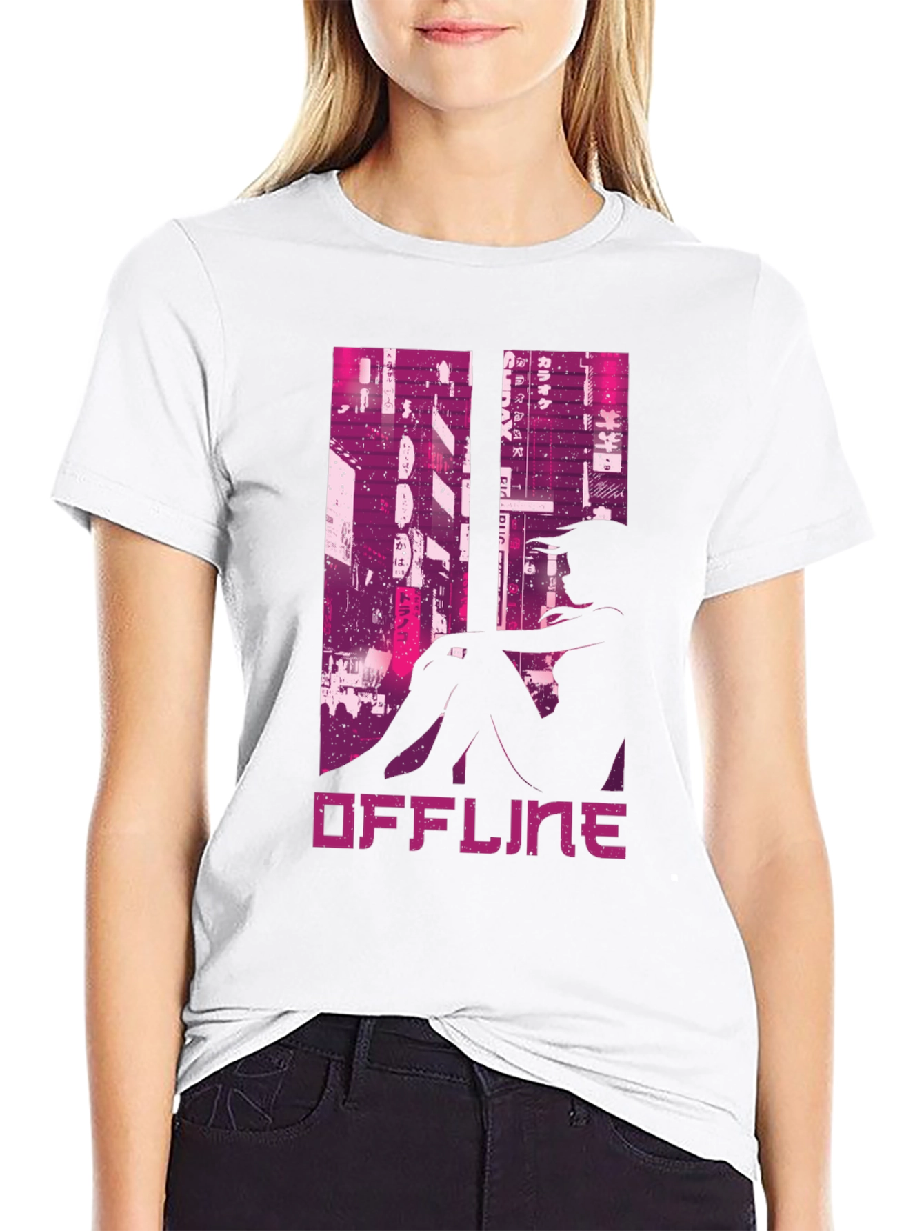 Offline Cyberpunk Style Graphic Tee