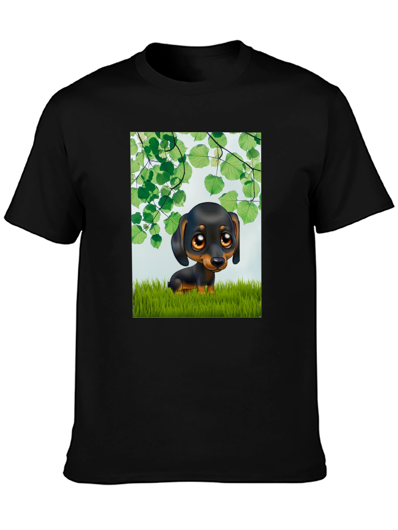 Cartoon Dachshund T-Shirt - Cute Dog Graphic Tee