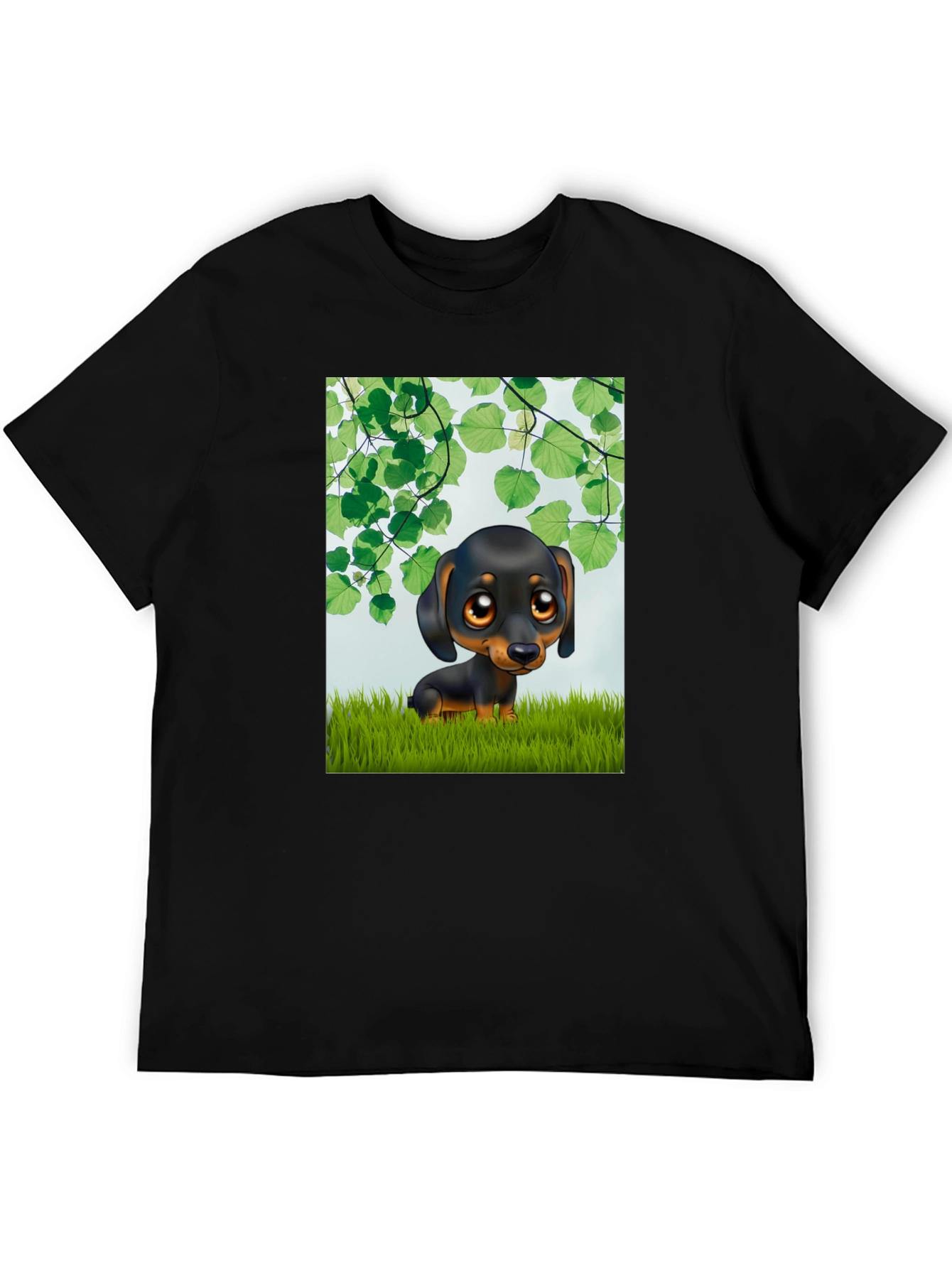 Cartoon Dachshund T-Shirt - Cute Dog Graphic Tee