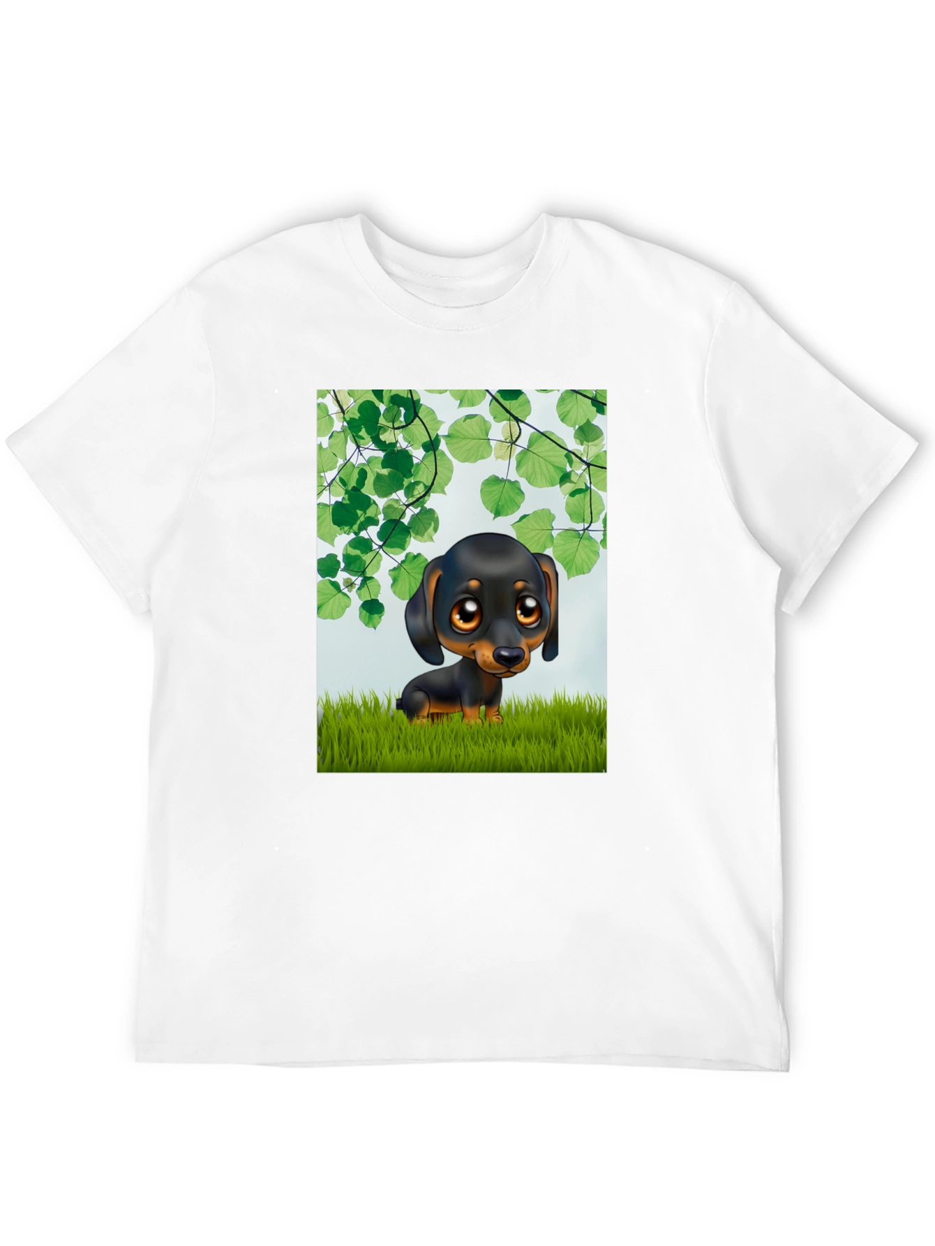Cartoon Dachshund T-Shirt - Cute Dog Graphic Tee