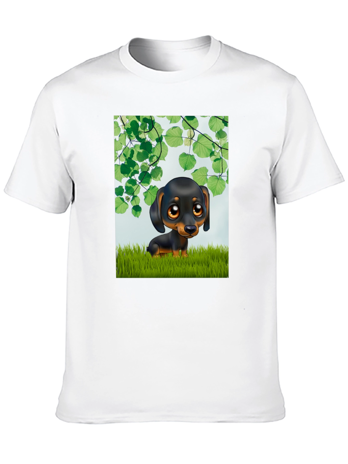 Cartoon Dachshund T-Shirt - Cute Dog Graphic Tee