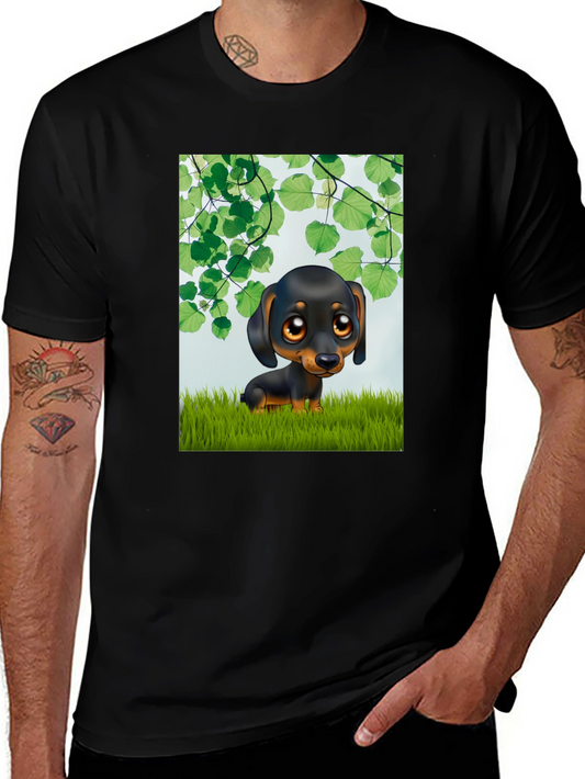 Cartoon Dachshund T-Shirt - Cute Dog Graphic Tee