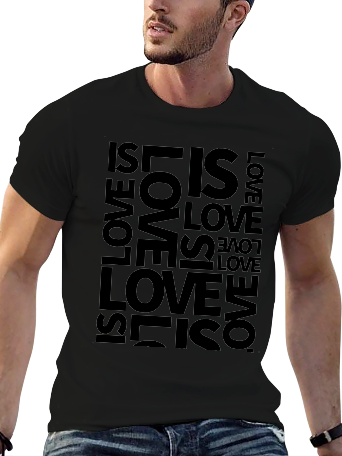 Love Is Love Graphic Tee - Black