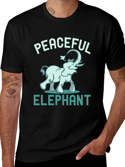 Peaceful Elephant Graphic Tee - Unique Animal Design