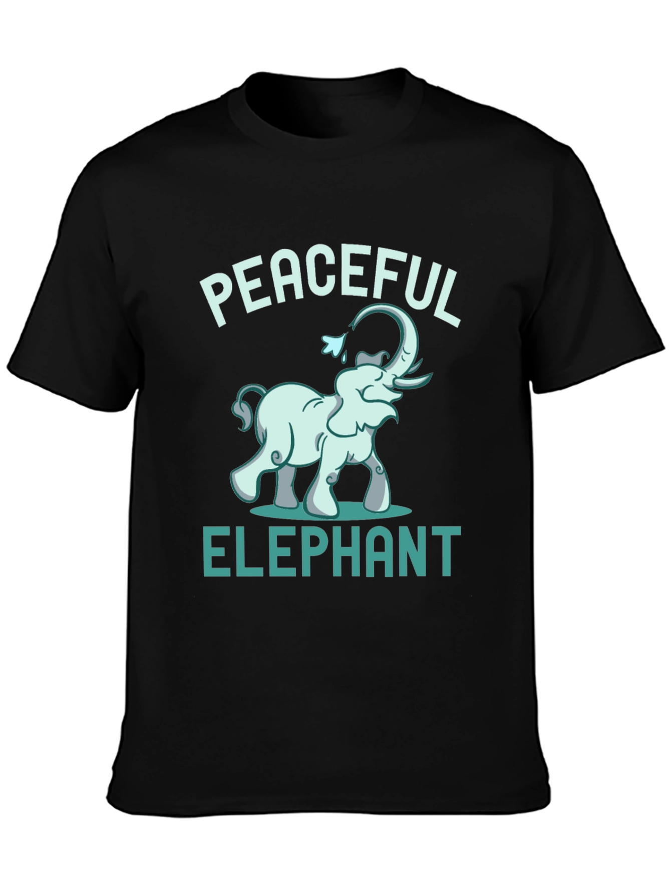 Peaceful Elephant Graphic Tee - Unique Animal Design