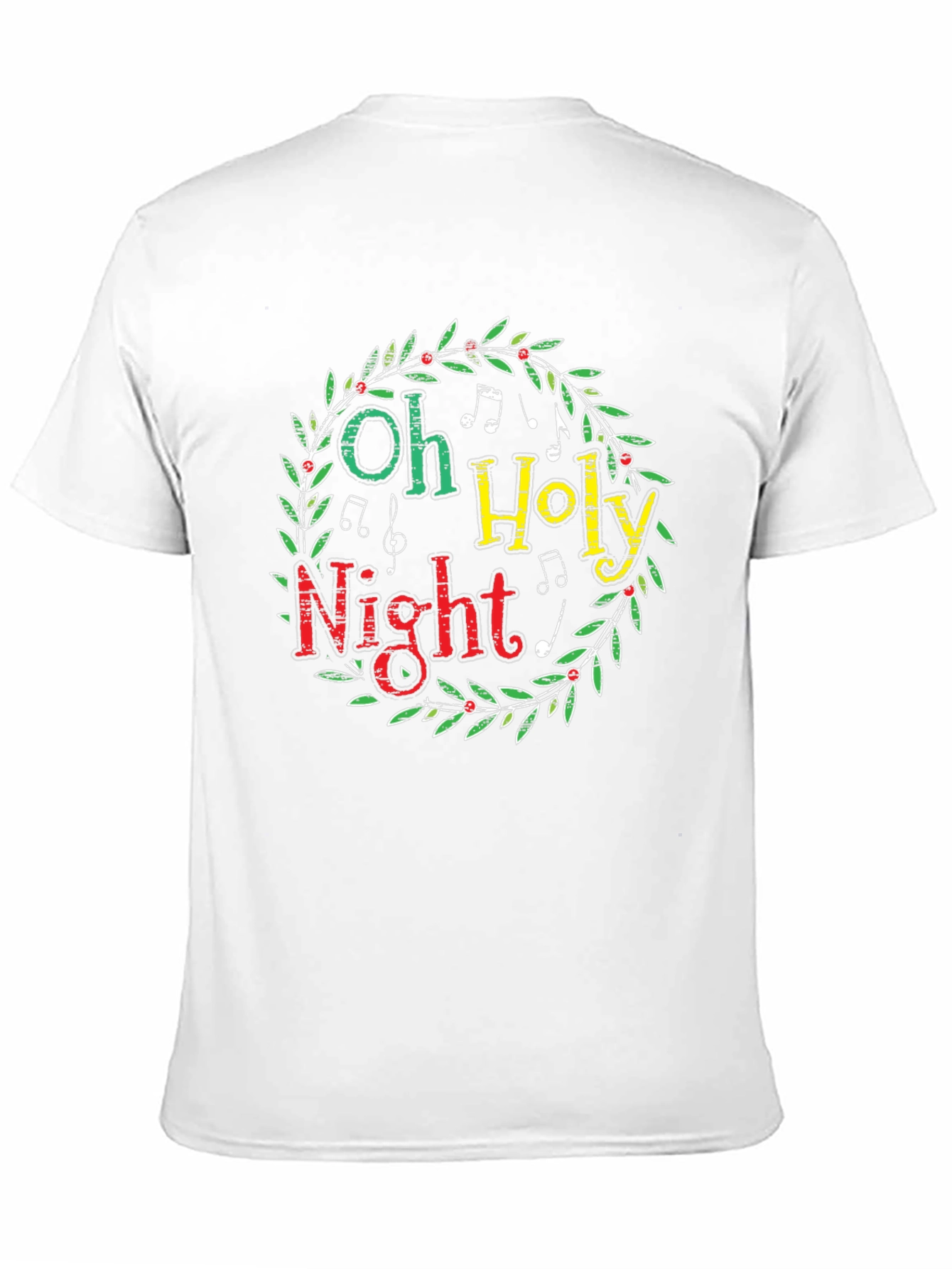 Oh Holy Night Christmas Wreath Graphic Tee