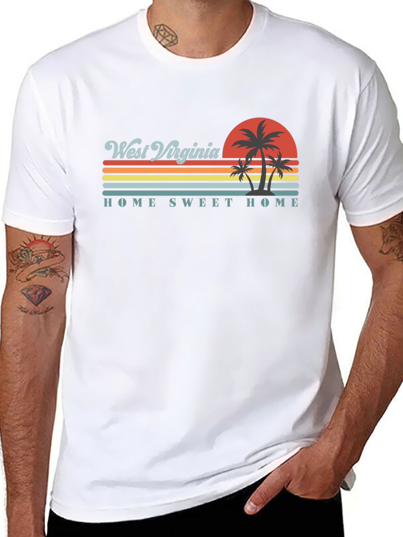 West Virginia Home Sweet Home Black T-Shirt