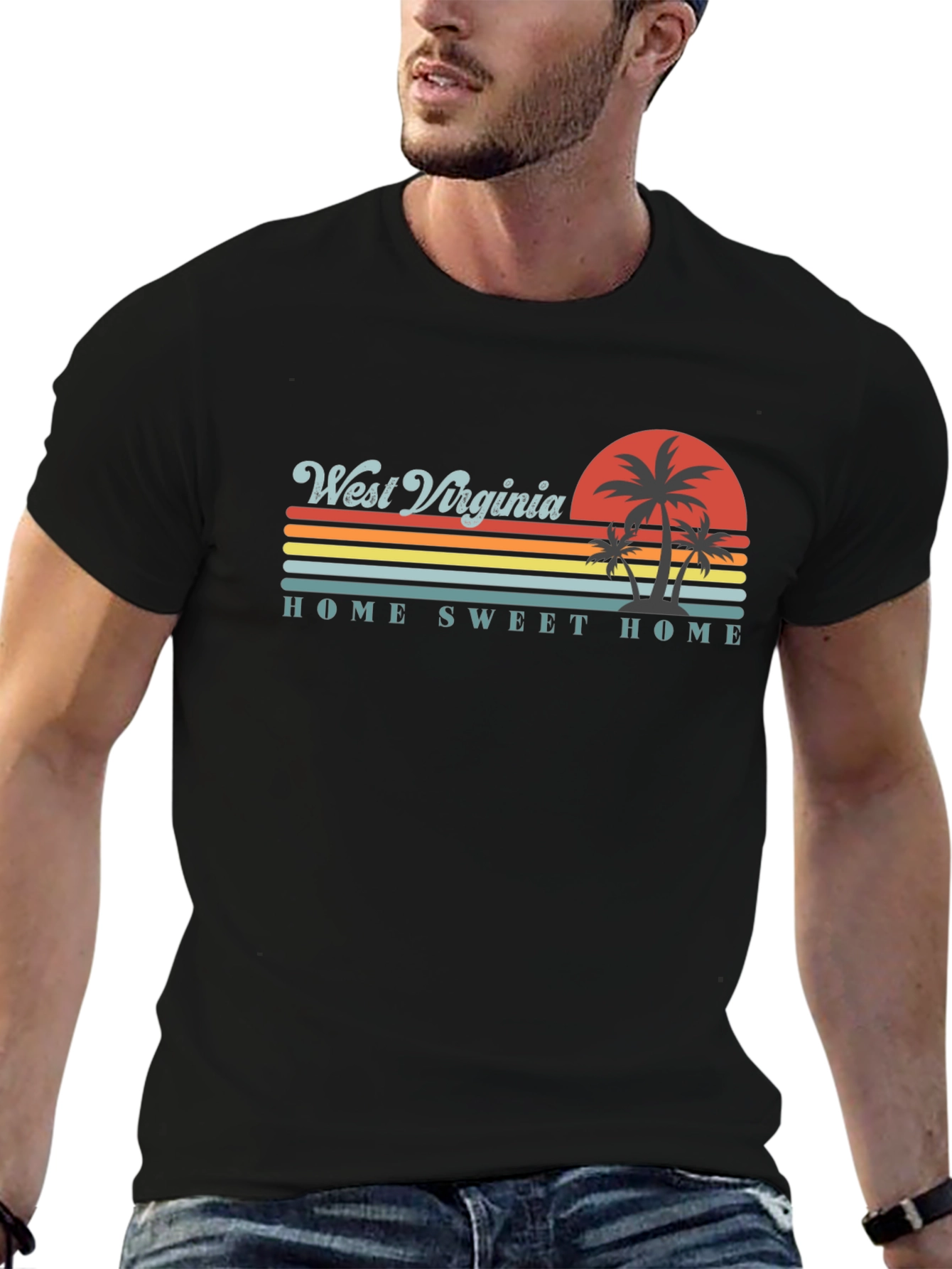 West Virginia Home Sweet Home Black T-Shirt