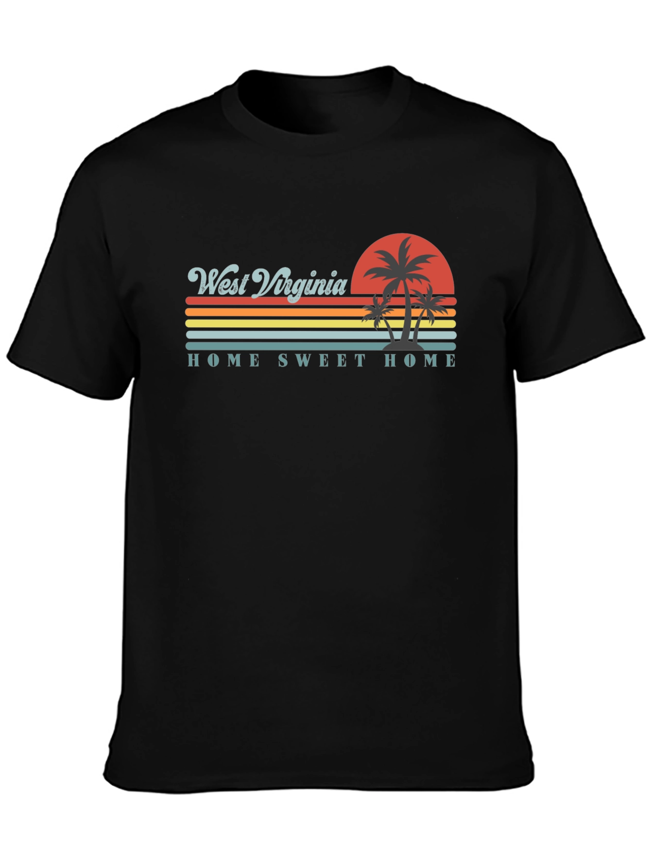 West Virginia Home Sweet Home Black T-Shirt
