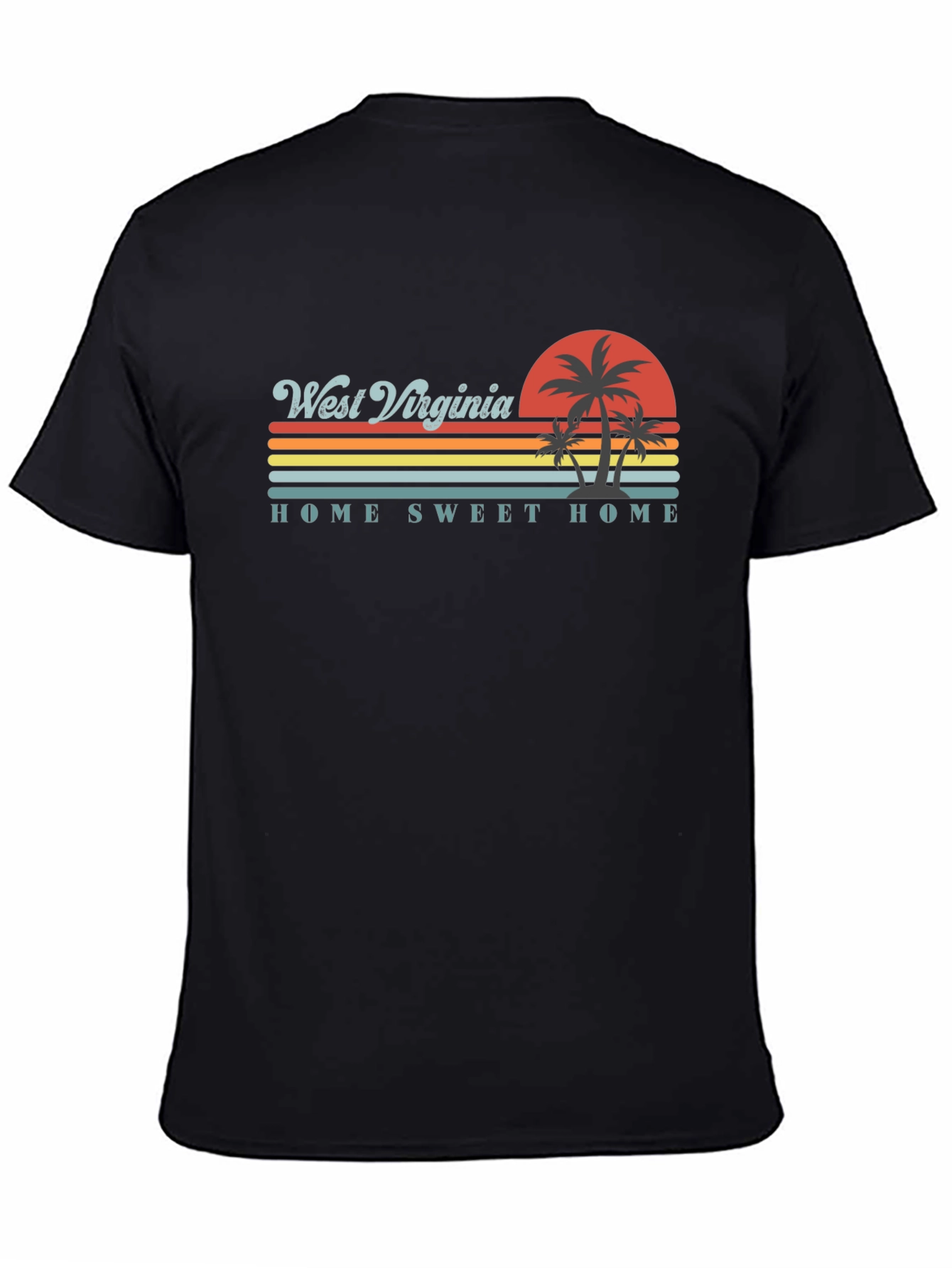 West Virginia Home Sweet Home Black T-Shirt