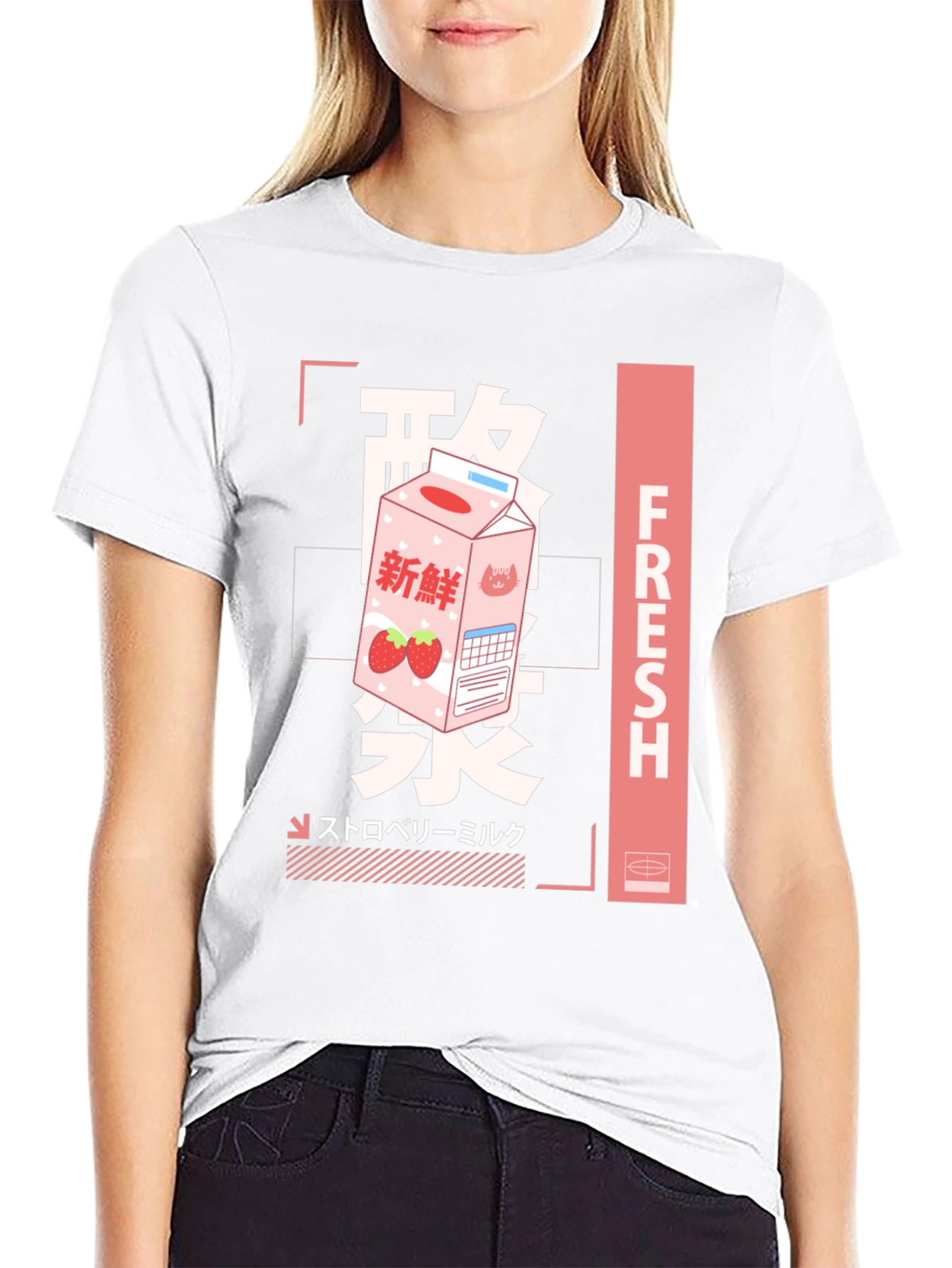 Strawberry Milk Graphic Tee - Fresh Japanese Style Shirt
