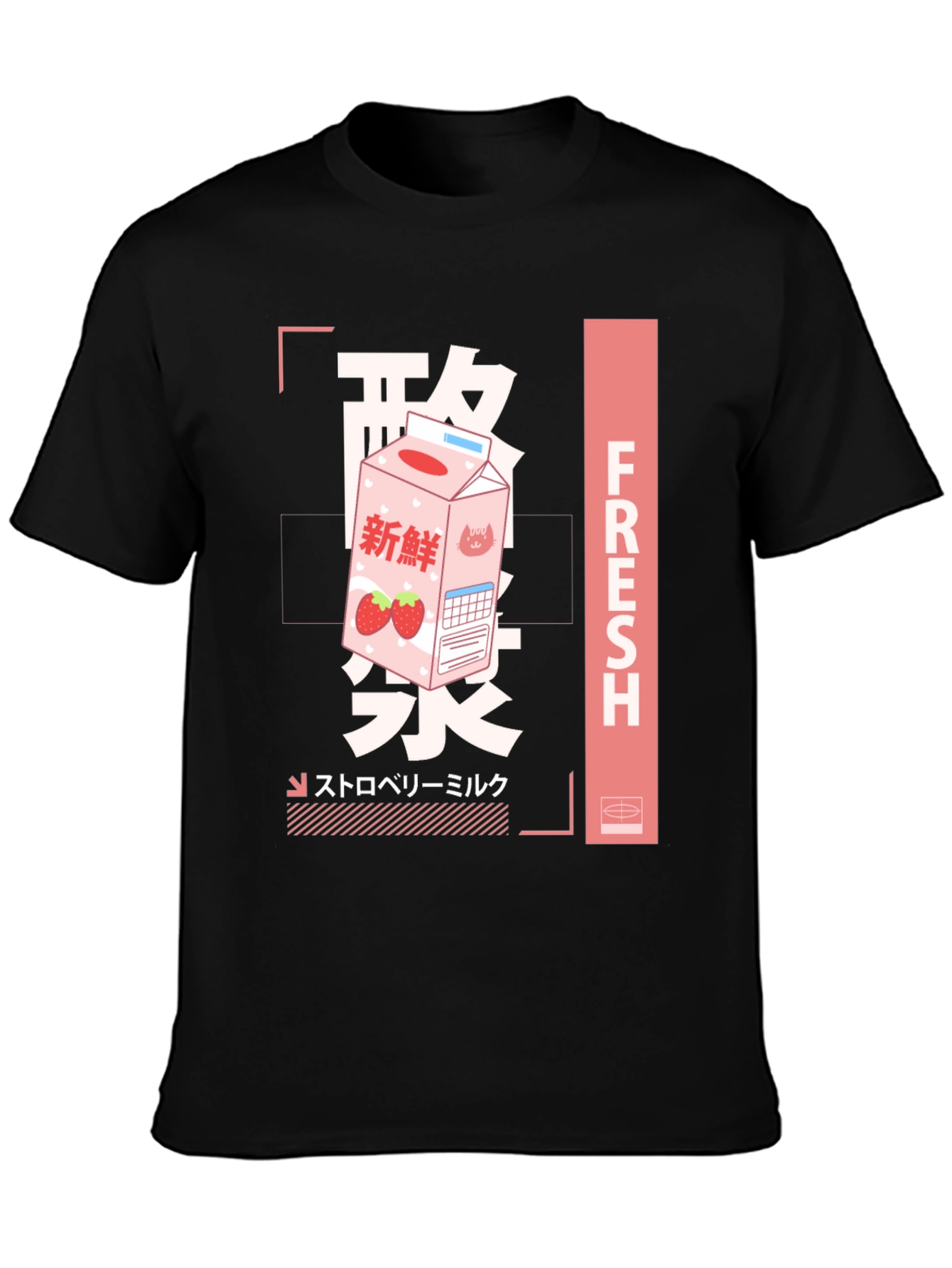 Strawberry Milk Graphic Tee - Fresh Japanese Style Shirt