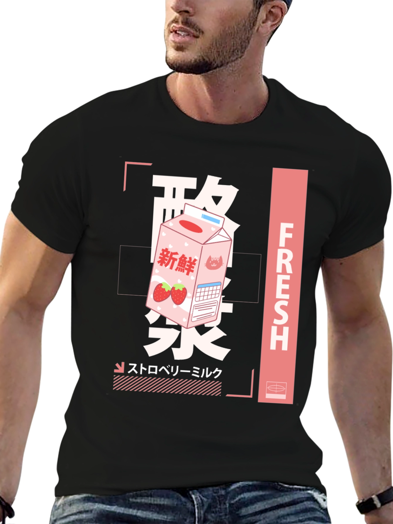 Strawberry Milk Graphic Tee - Fresh Japanese Style Shirt