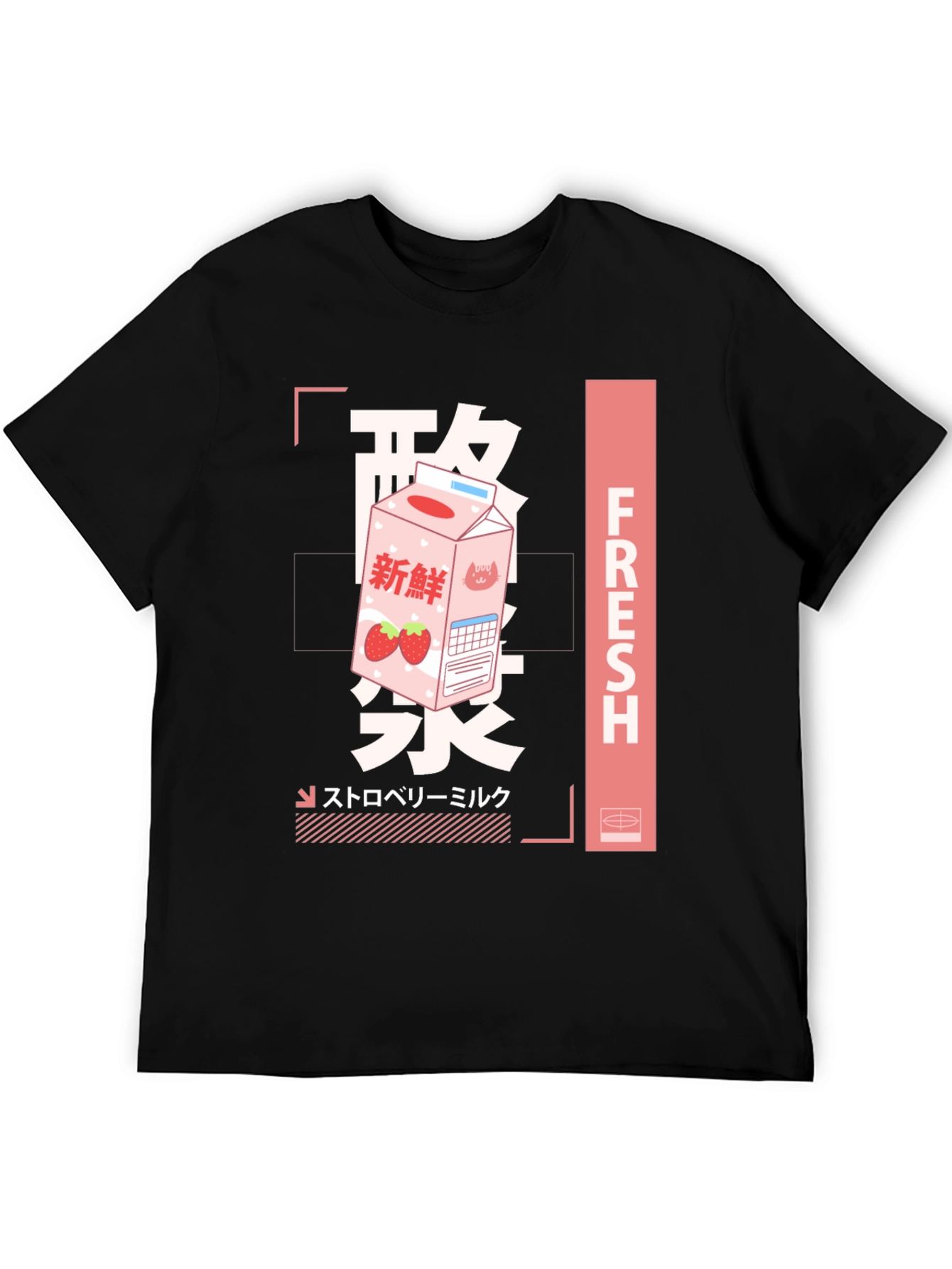 Strawberry Milk Graphic Tee - Fresh Japanese Style Shirt