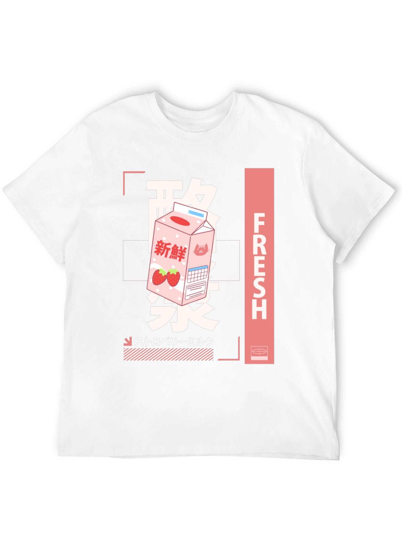 Strawberry Milk Graphic Tee - Fresh Japanese Style Shirt